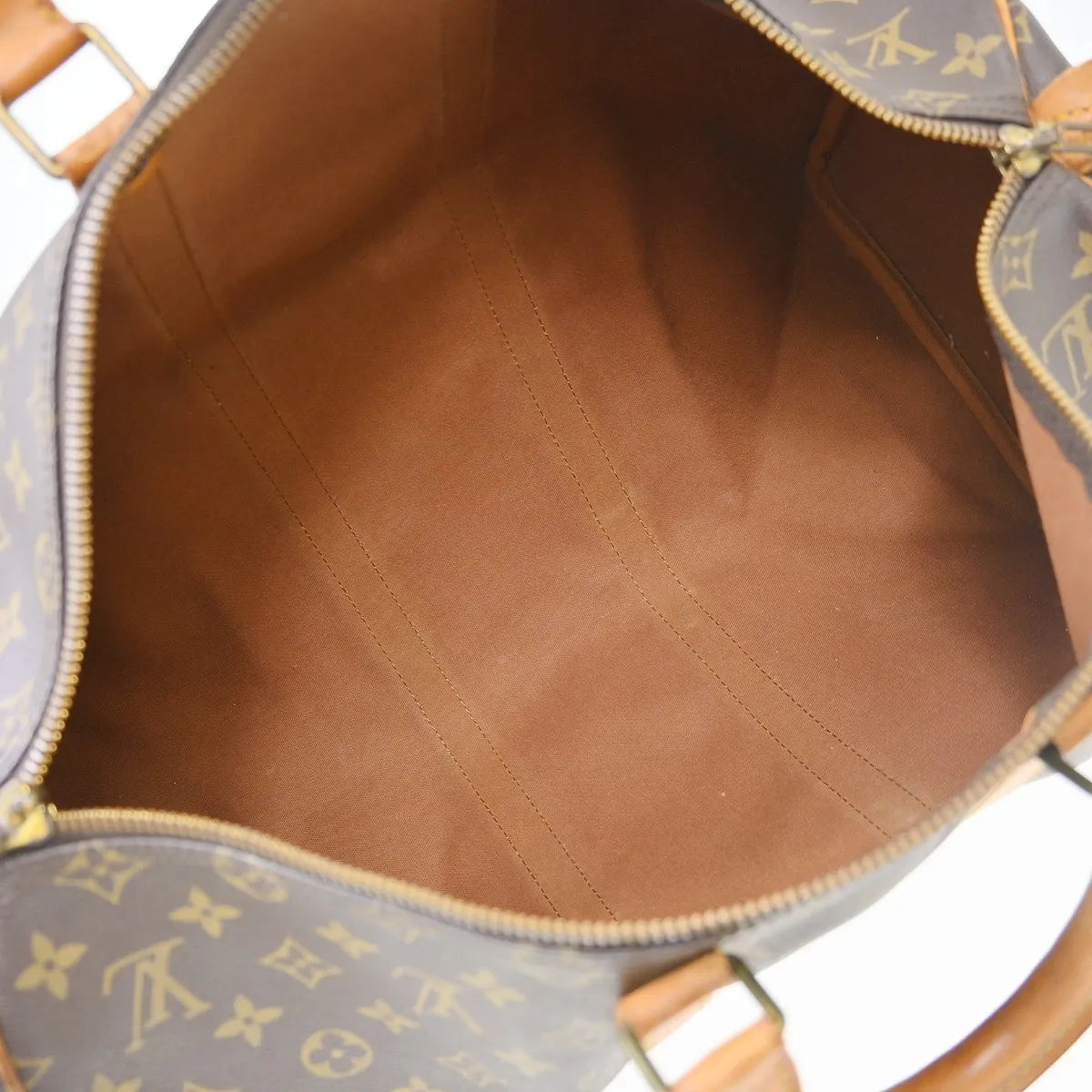 Louis Vuitton Keepall Bag Monogram Canvas Brown Canvas Travel Bag Bag (Pre-Owned)