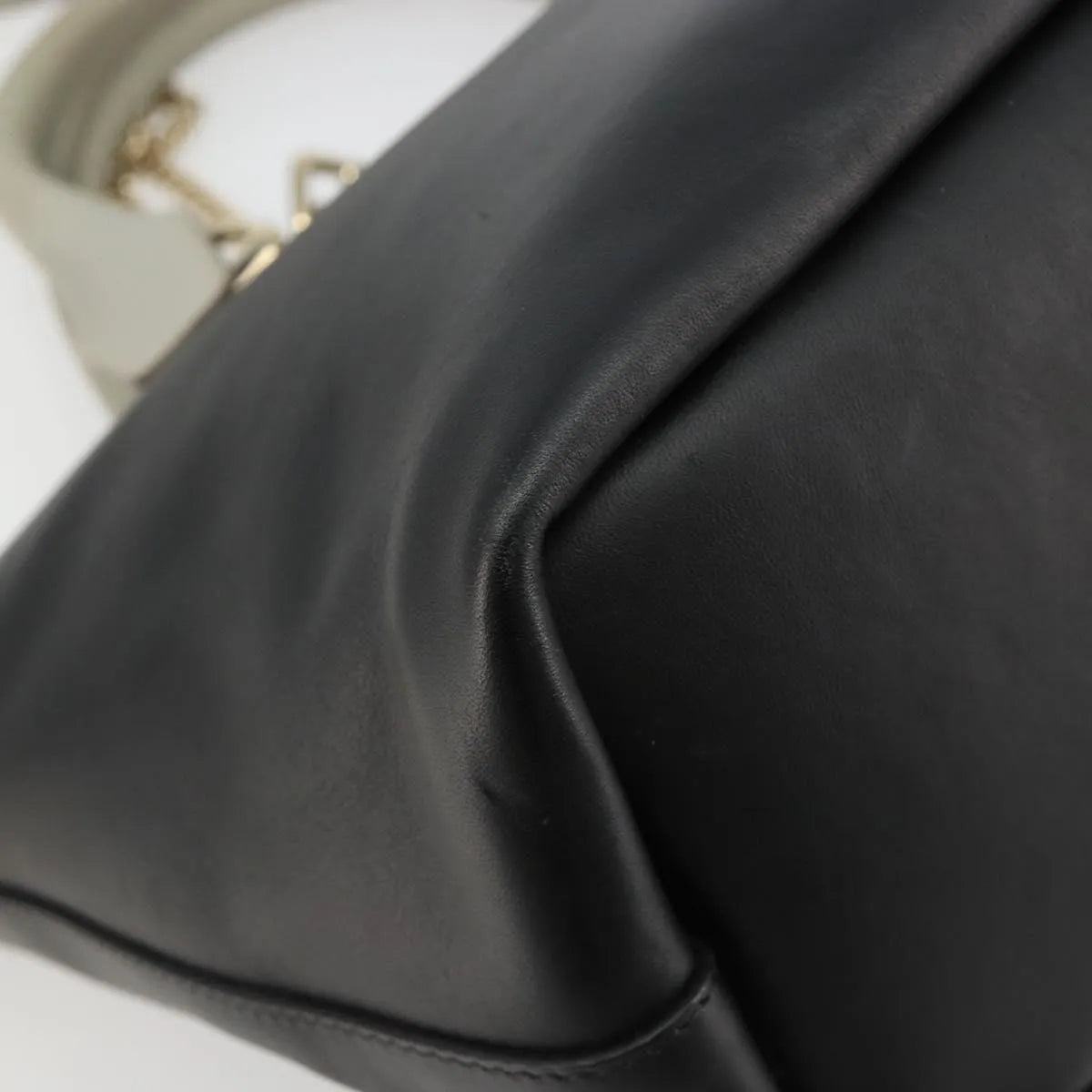 Chloe Bicolor Baylee Satchel Leather Black Leather Handbag (Pre-Owned)