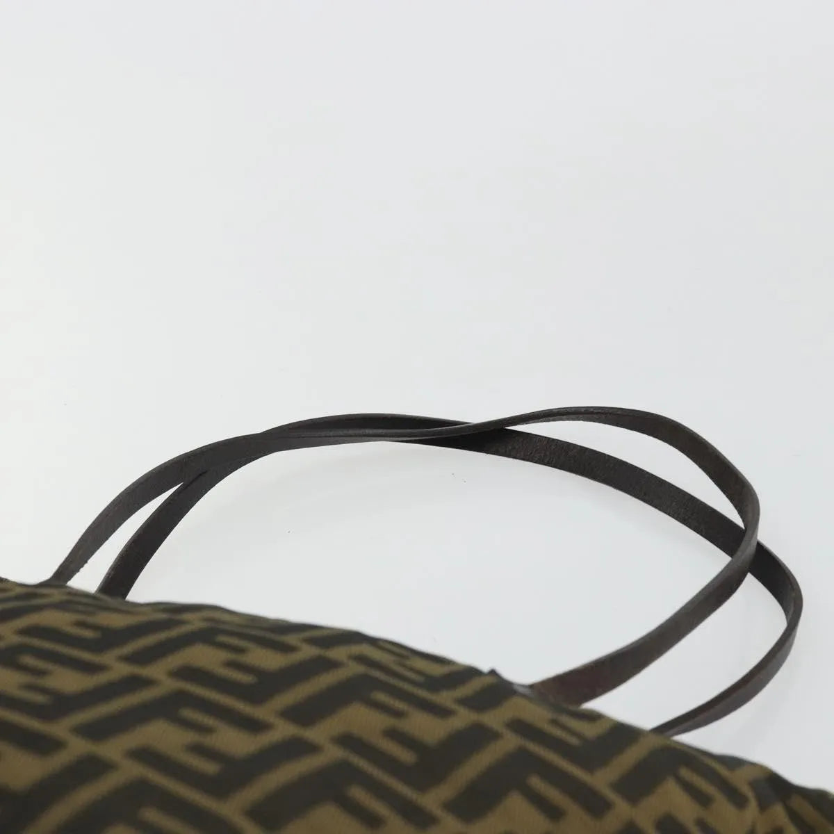 Fendi Zucca Tote Canvas Black Canvas Handbag (Pre-Owned)