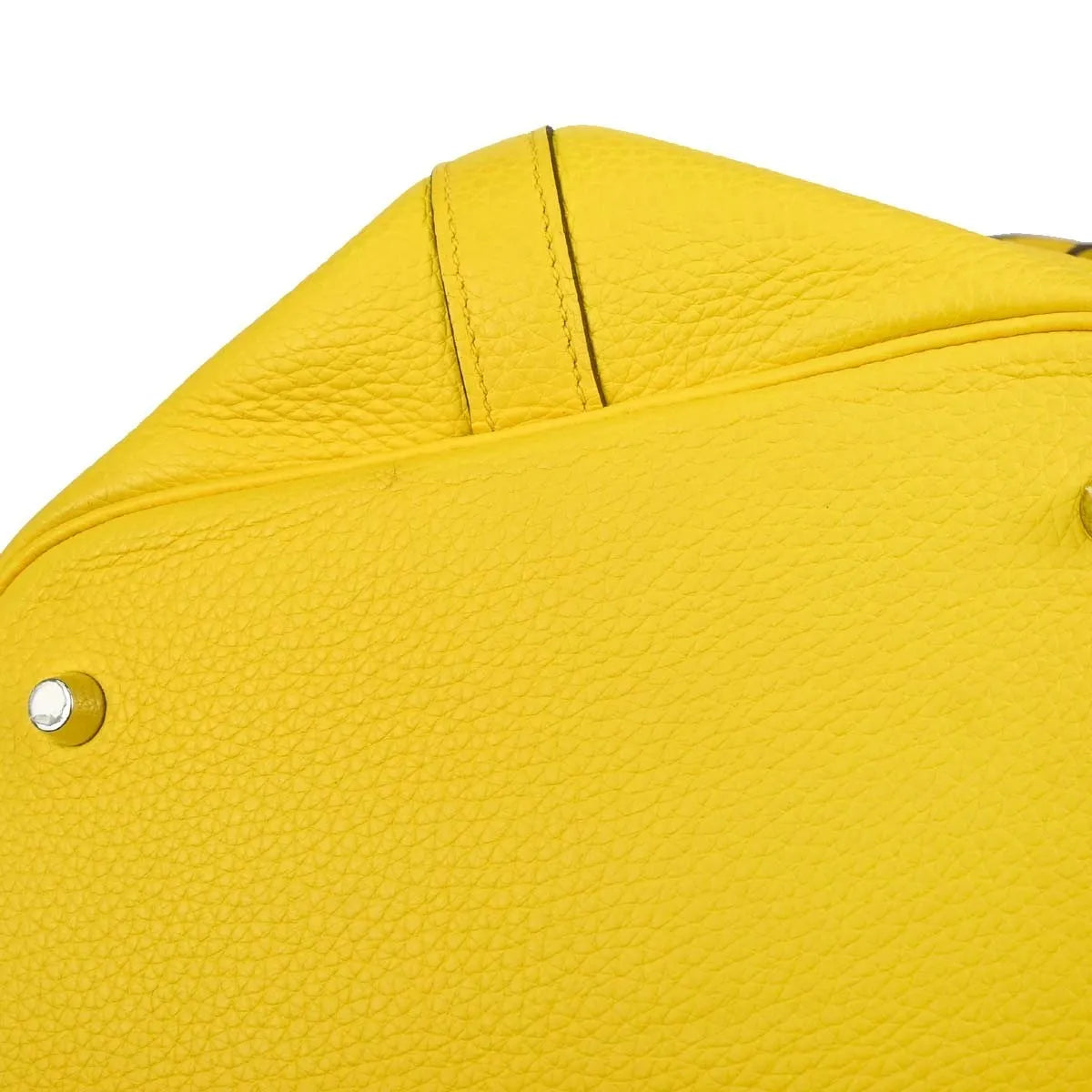 Hermes Picotin Lock Clemence Yellow Leather Handbag (Pre-Owned)