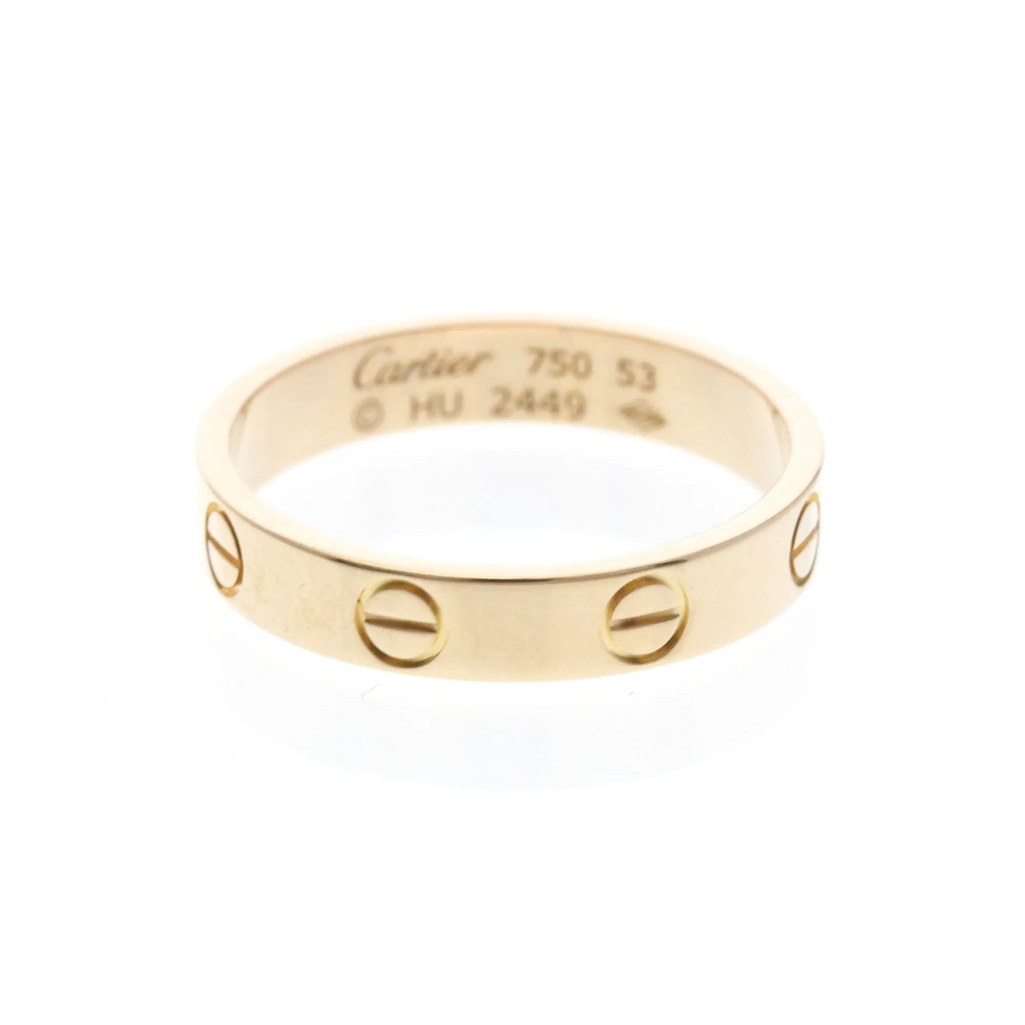 Cartier Love Wedding Band 18K Rose Gold Gold Pink_Gold Ring Jewelry (Pre-Owned)