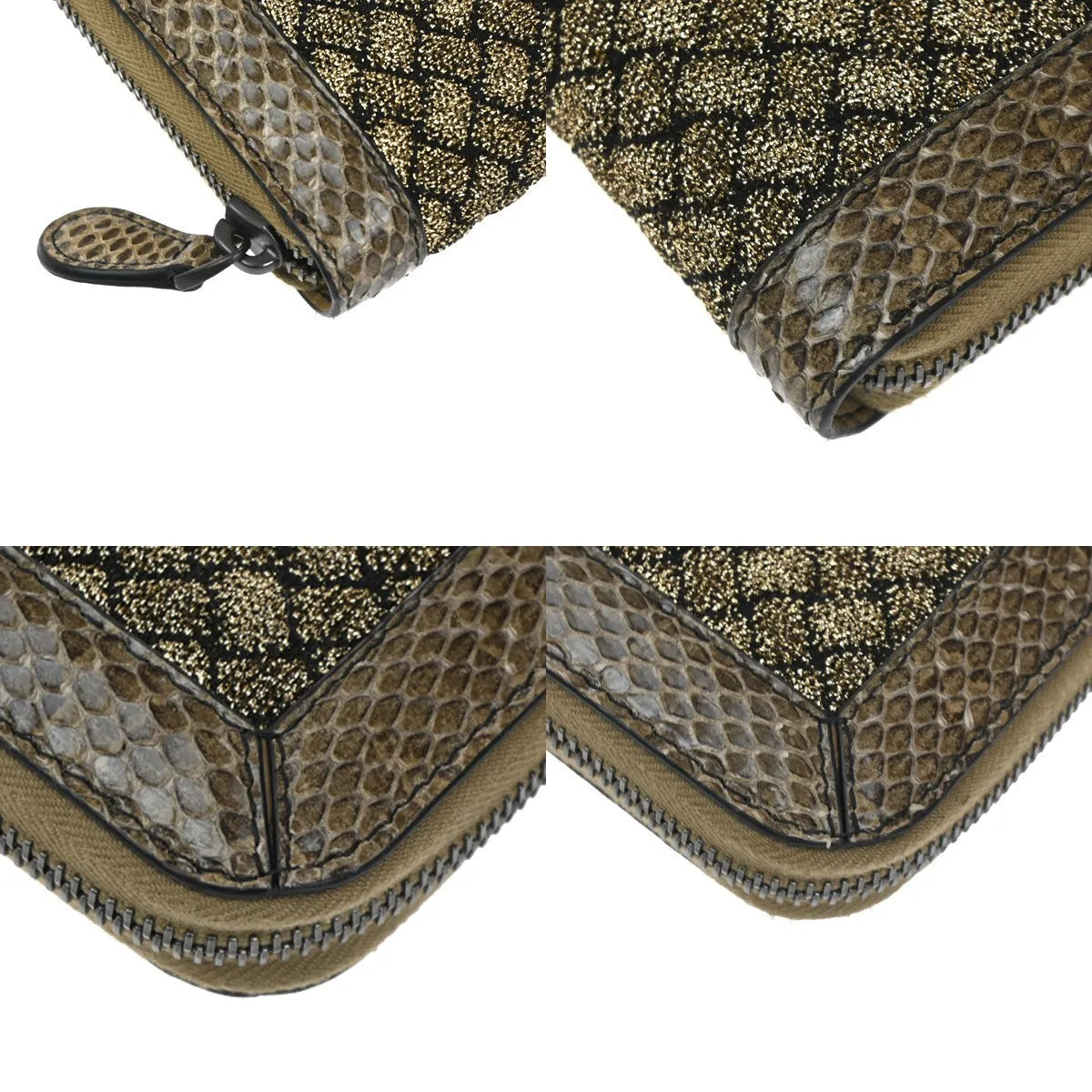 Bottega Veneta Intrecciato Long Zip Leather Brown Leather Wallets Accessory (Pre-Owned)