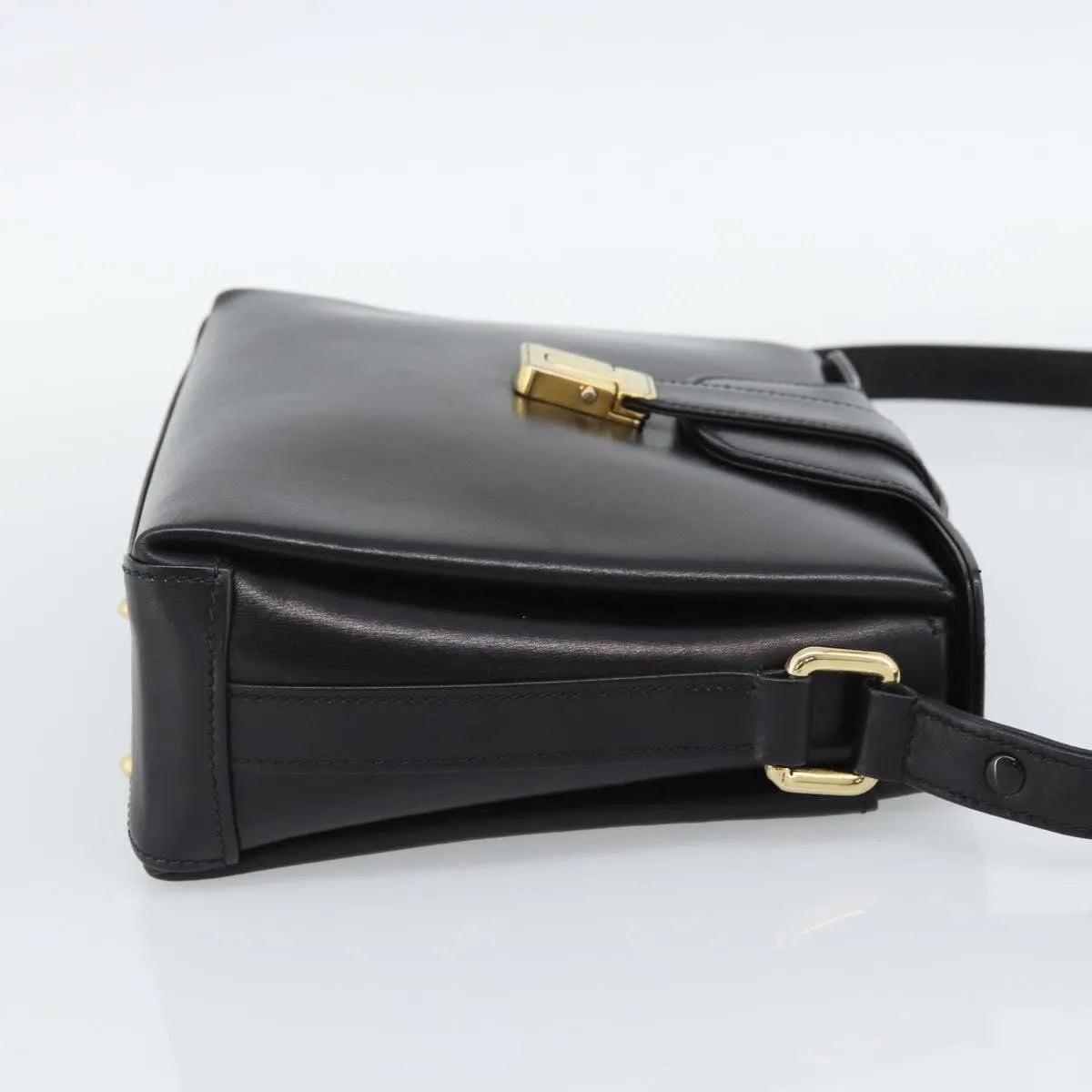Gucci Vintage Leather Black Leather Shoulder Bag Bag (Pre-Owned)