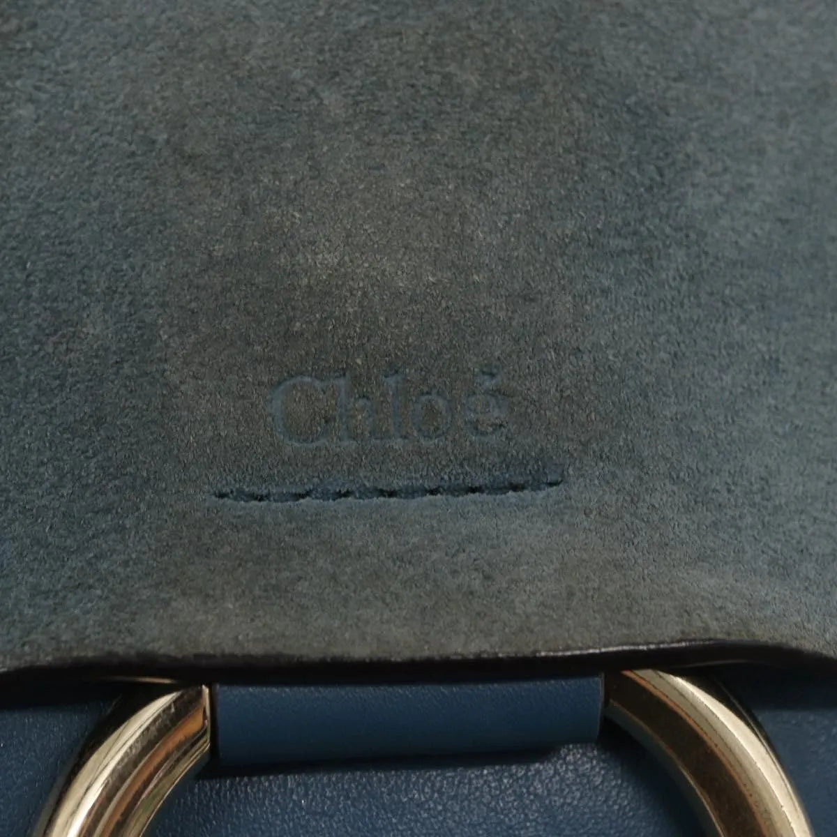 Chloe Faye Leather And Suede Blue Suede Shoulder Bag Bag (Pre-Owned)