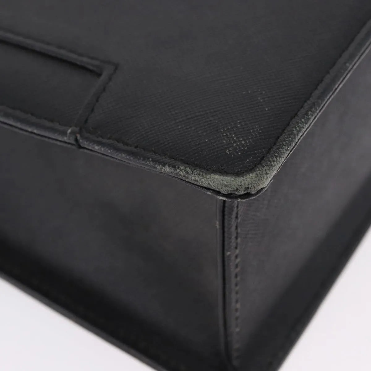Burberry Business Black Leather Black Leather Briefcase Bag (Pre-Owned)