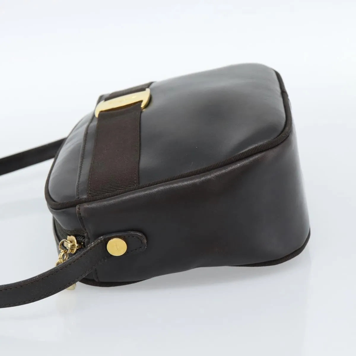 Salvatore Ferragamo Vala Leather Brown Leather Shoulder Bag Bag (Pre-Owned)