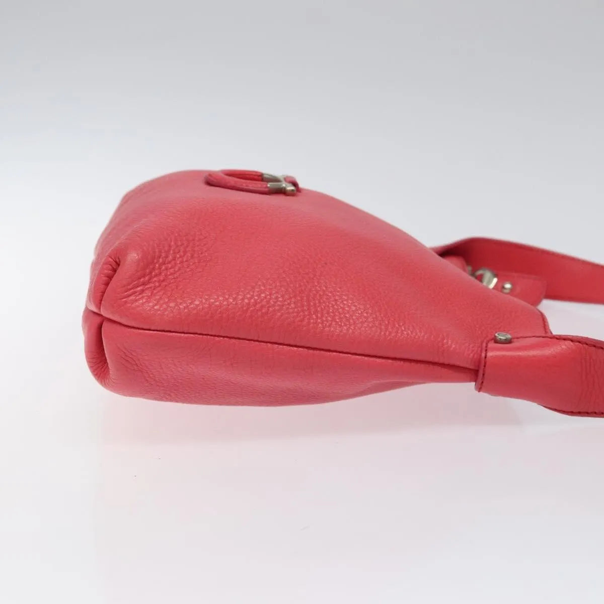 Salvatore Ferragamo Gancini Leather Pink Leather Shoulder Bag Bag (Pre-Owned)