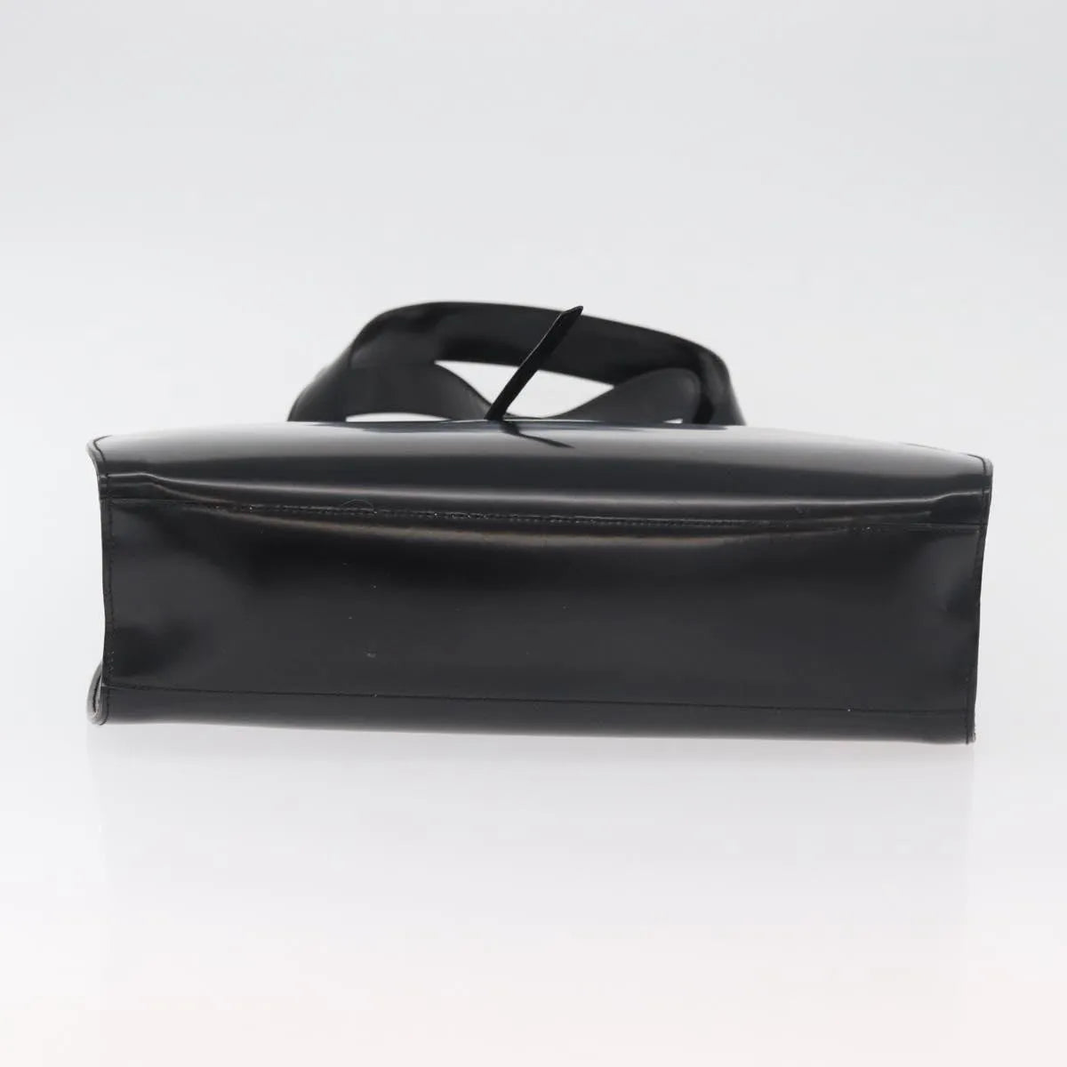 Salvatore Ferragamo Gancini Tote Patent Leather Black Patent_Leather Tote Bag Bag (Pre-Owned)