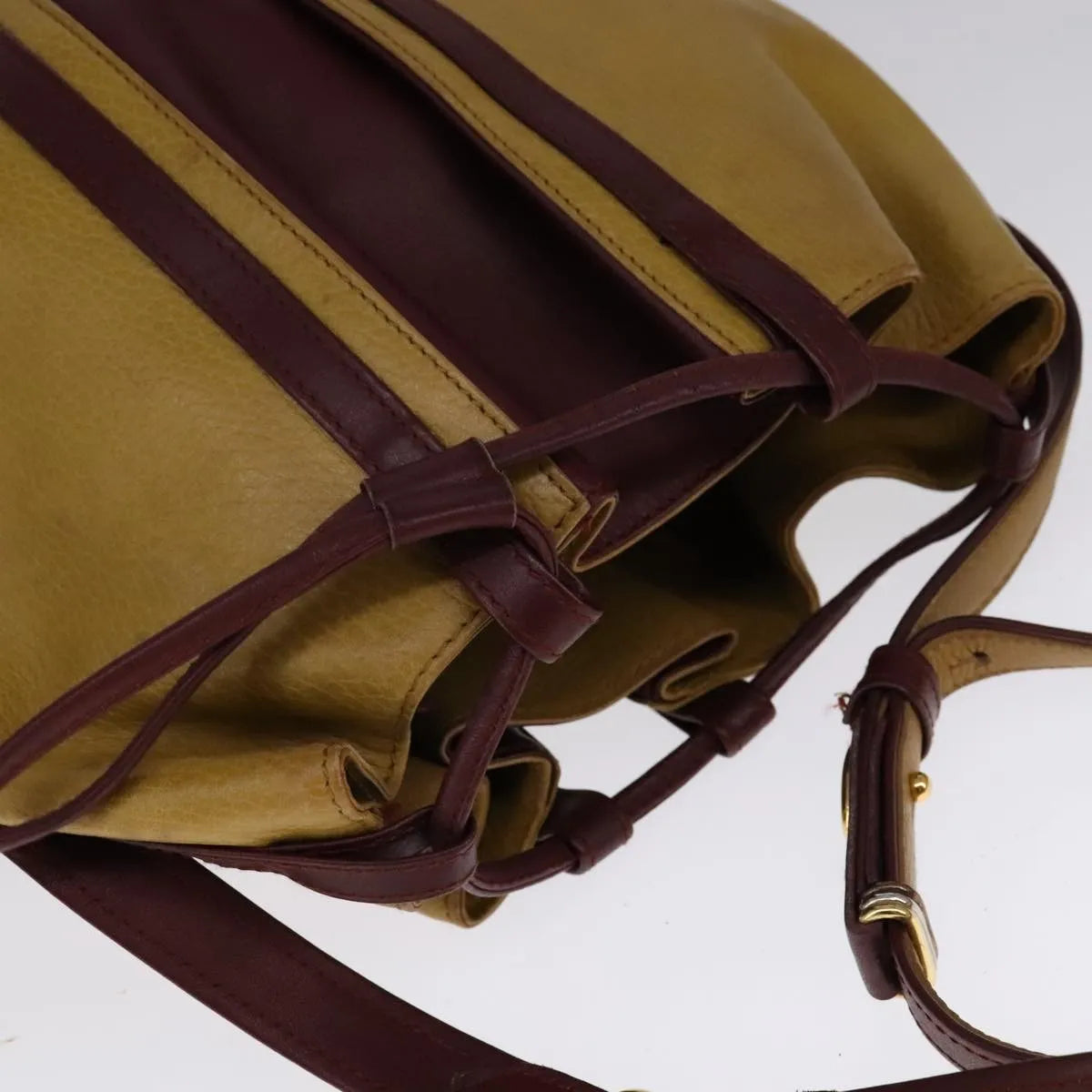 Cartier Must De Cartier Seau Leather Yellow Leather Shoulder Bag Bag (Pre-Owned)