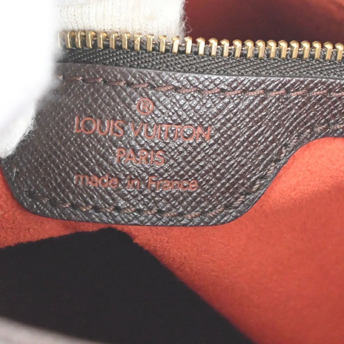 Louis Vuitton Marais Bucket Damier Brown Leather Shoulder Bag Bag (Pre-Owned)