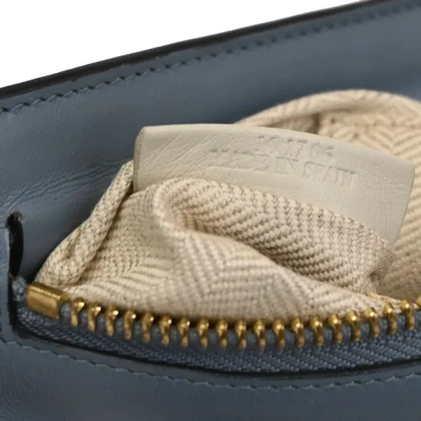 Loewe T Messenger Leather Blue Leather Shoulder Bag Bag (Pre-Owned)