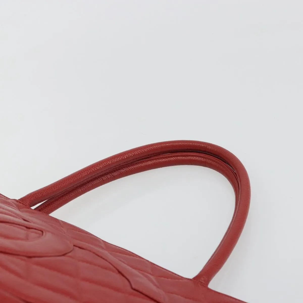 Chanel Medallion Tote Quilted Caviar Red Leather Tote Bag Bag (Pre-Owned)