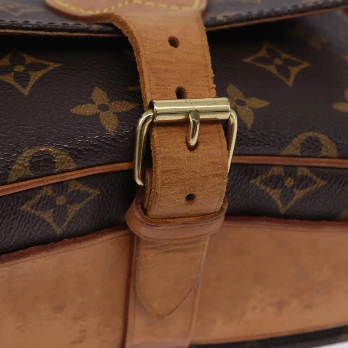 Louis Vuitton Cartouchiere Monogram Brown Canvas Shoulder Bag Bag (Pre-Owned)