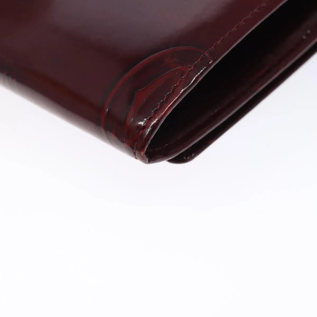 Cartier Happy Birthday Long Patent Leather Burgundy Patent_Leather Wallets Accessory (Pre-Owned)