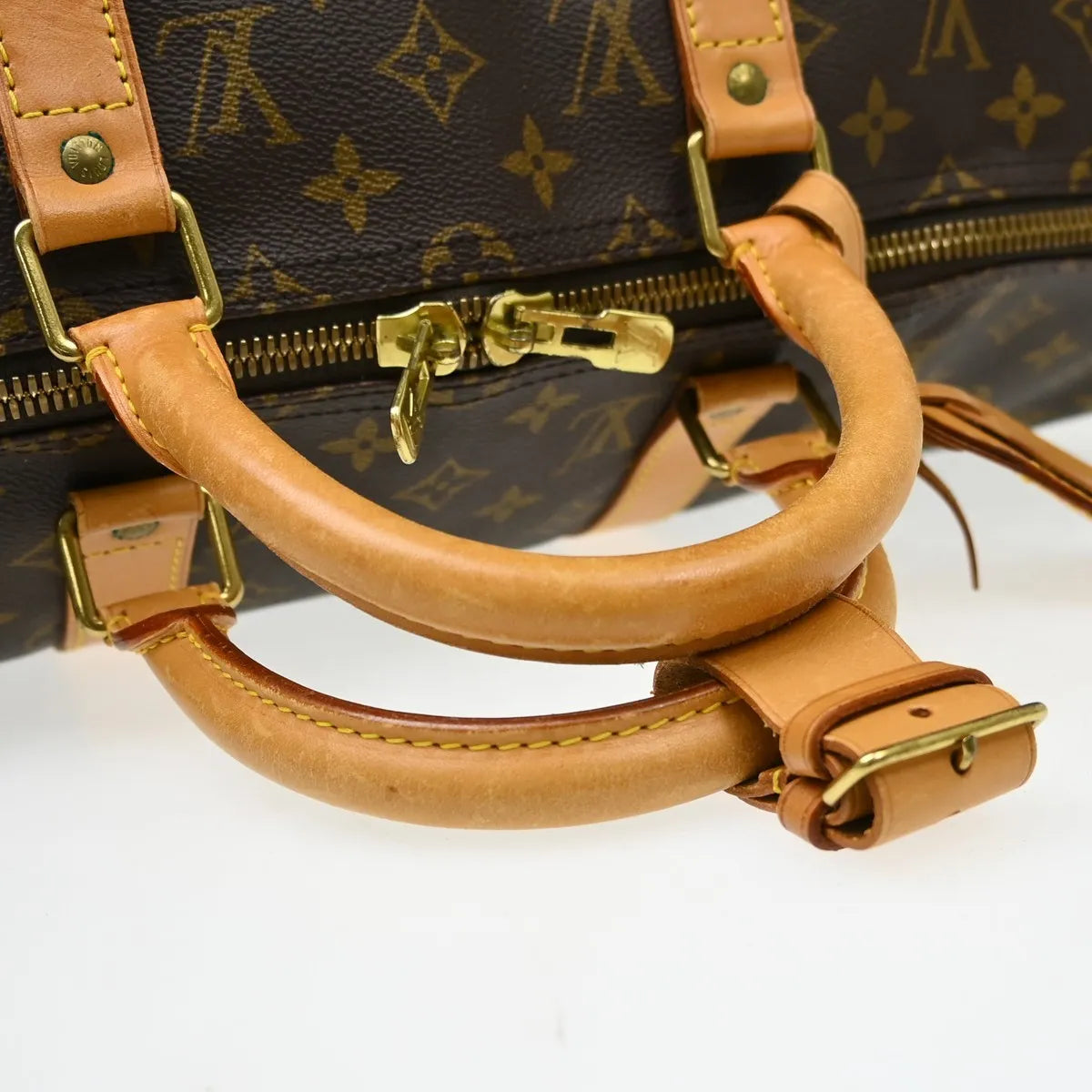 Louis Vuitton Keepall Monogram Brown Canvas Travel Bag Bag (Pre-Owned)