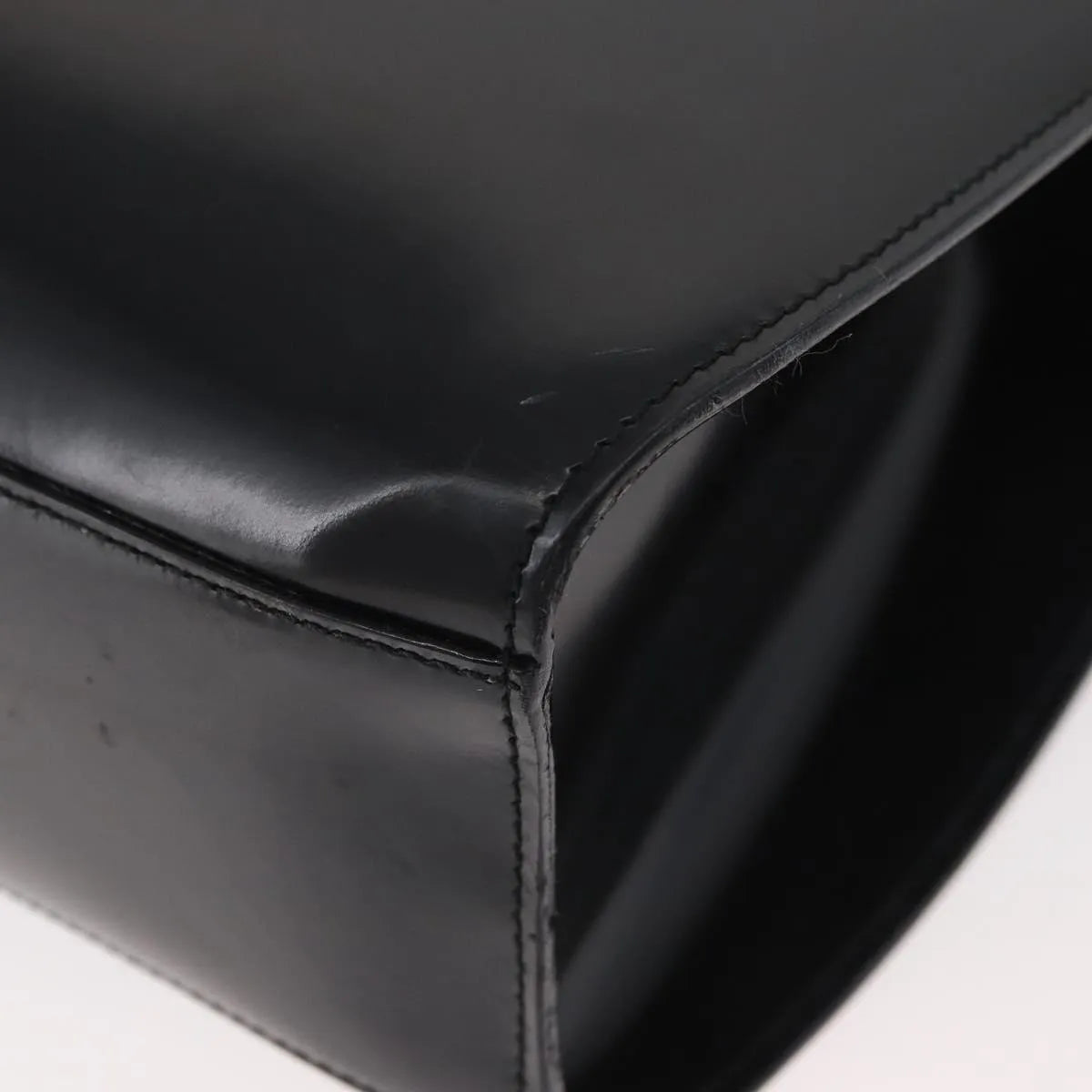 Salvatore Ferragamo Gancini Tote Patent Leather Black Patent_Leather Tote Bag Bag (Pre-Owned)