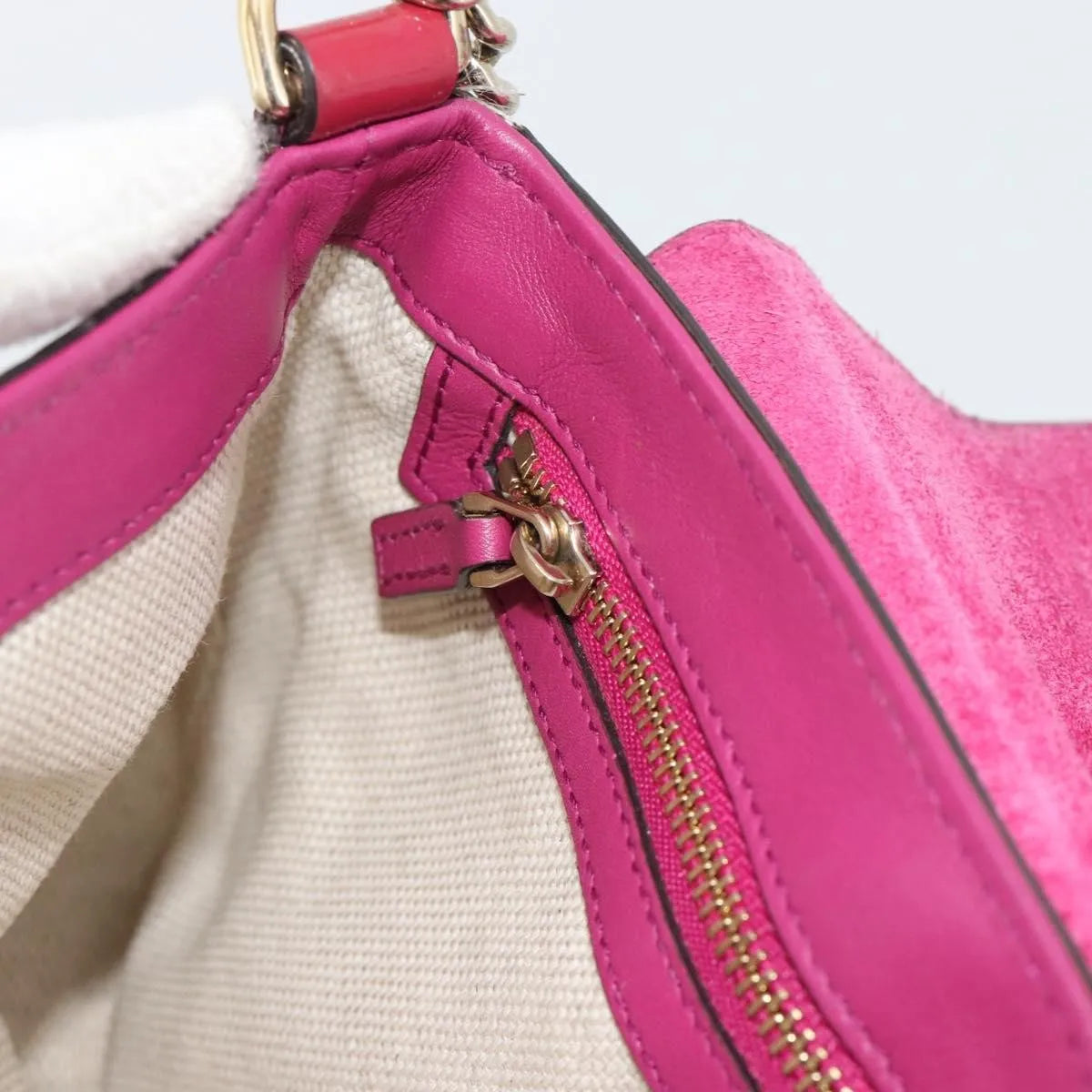 Gucci Soho Chain Patent Pink Patent_Leather Shoulder Bag Bag (Pre-Owned)