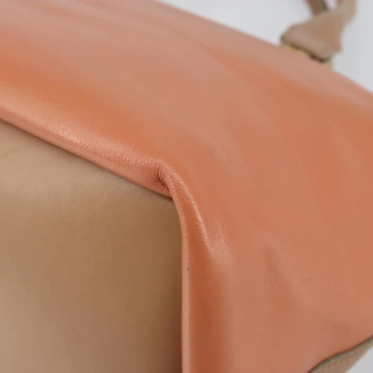 Chloe Bicolor Baylee Satchel Leather Orange Leather Handbag (Pre-Owned)