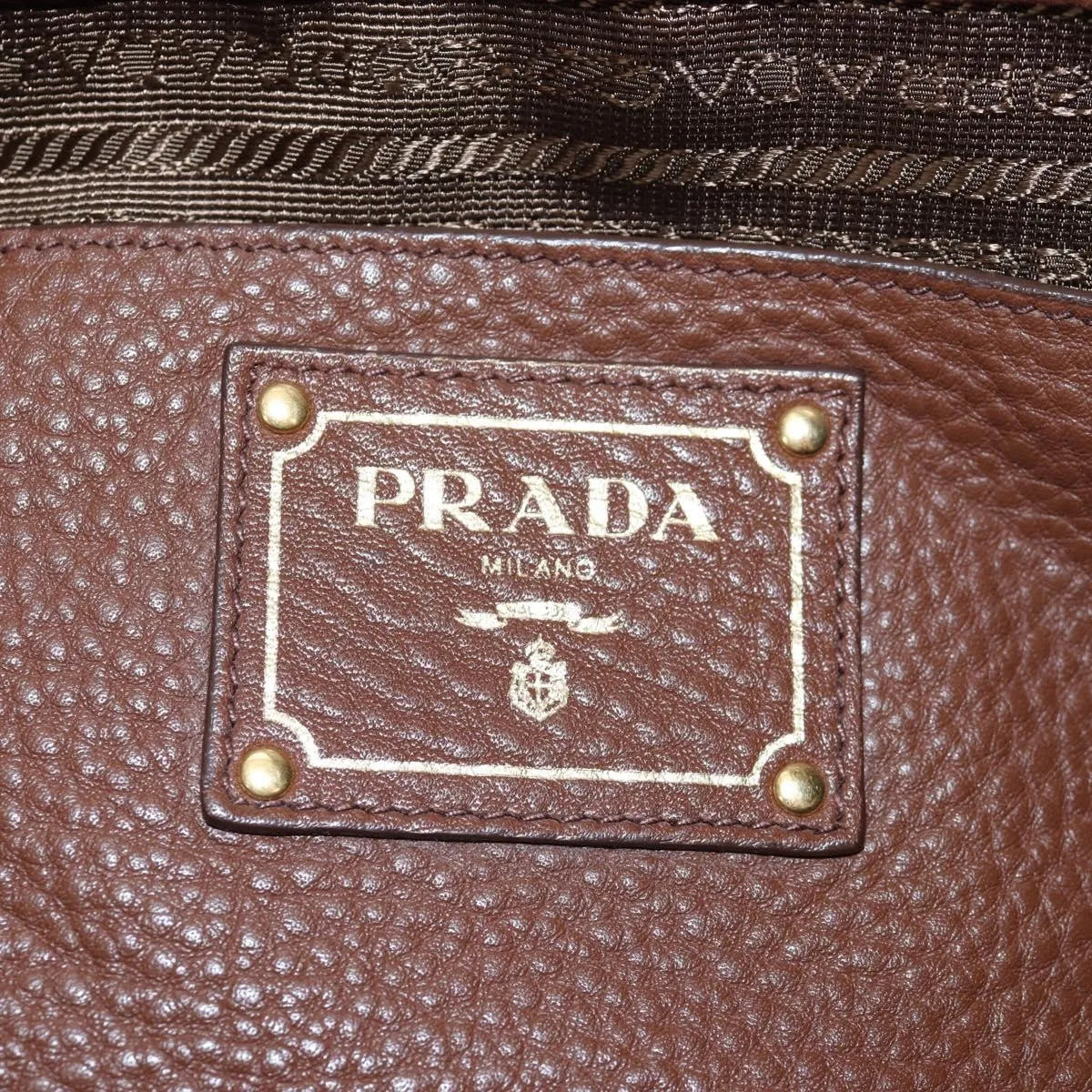 Prada Side Zip Hobo Soft Calf Brown Leather Shoulder Bag Bag (Pre-Owned)