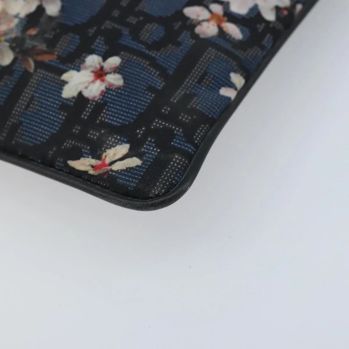 Christian Dior Diorama Clutch Satin Navy Canvas Clutche & Pouche Bag (Pre-Owned)