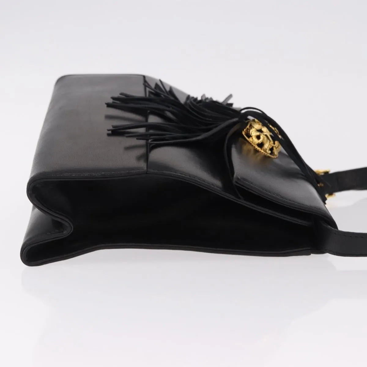 Salvatore Ferragamo Vintage Leather Black Leather Shoulder Bag Bag (Pre-Owned)