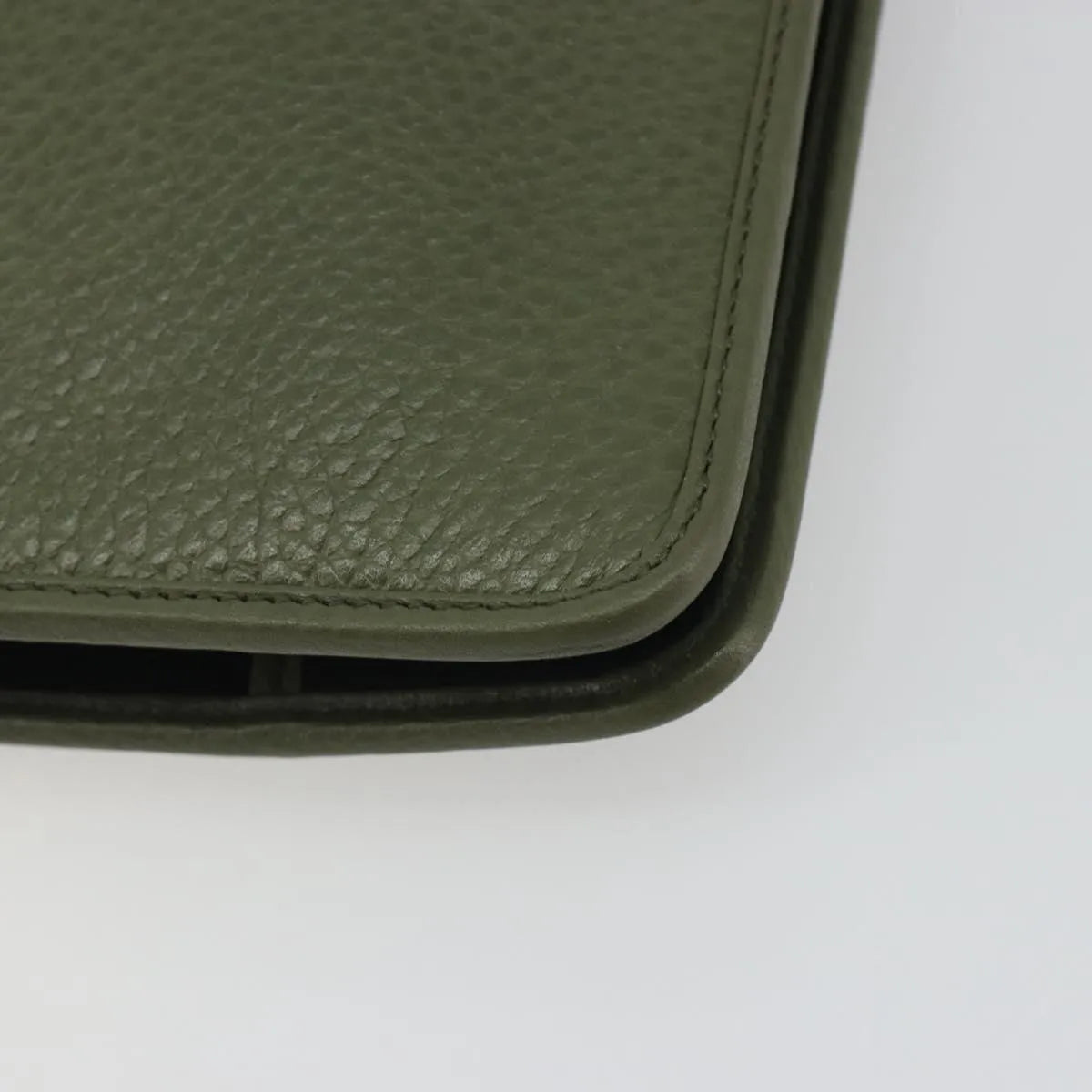 Christian Dior Vintage Chain Flap Leather Green Leather Shoulder Bag Bag (Pre-Owned)
