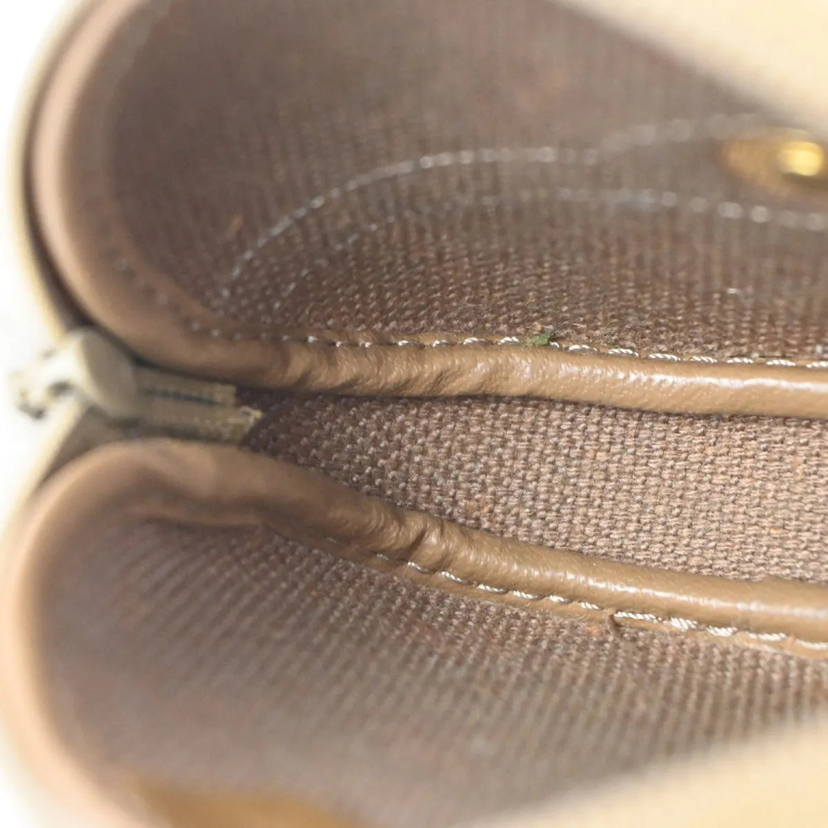 Christian Dior Honeycomb Zip Coin Purse Canvas And Leather Beige Canvas Wallets Accessory (Pre-Owned)