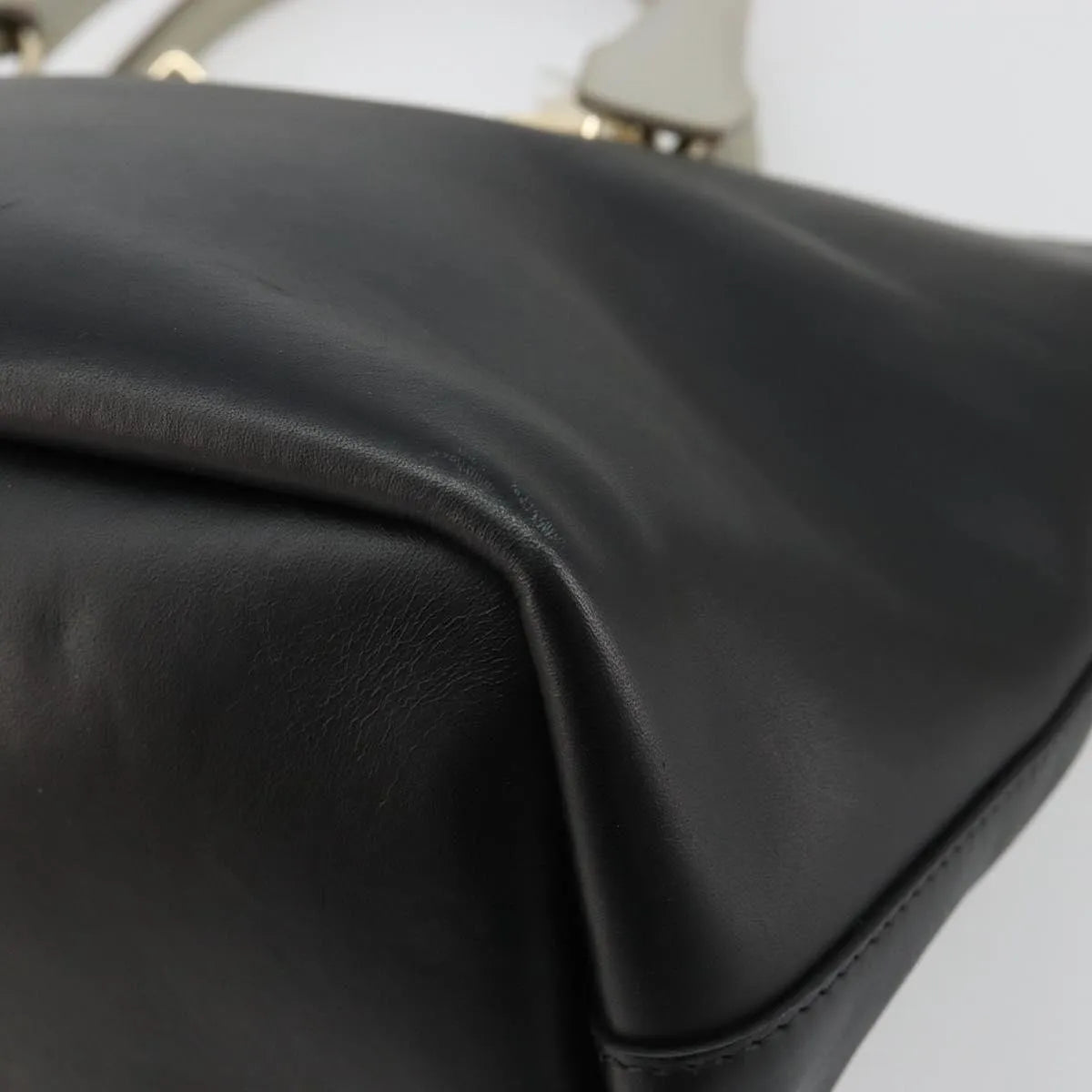 Chloe Bicolor Baylee Satchel Leather Black Leather Handbag (Pre-Owned)