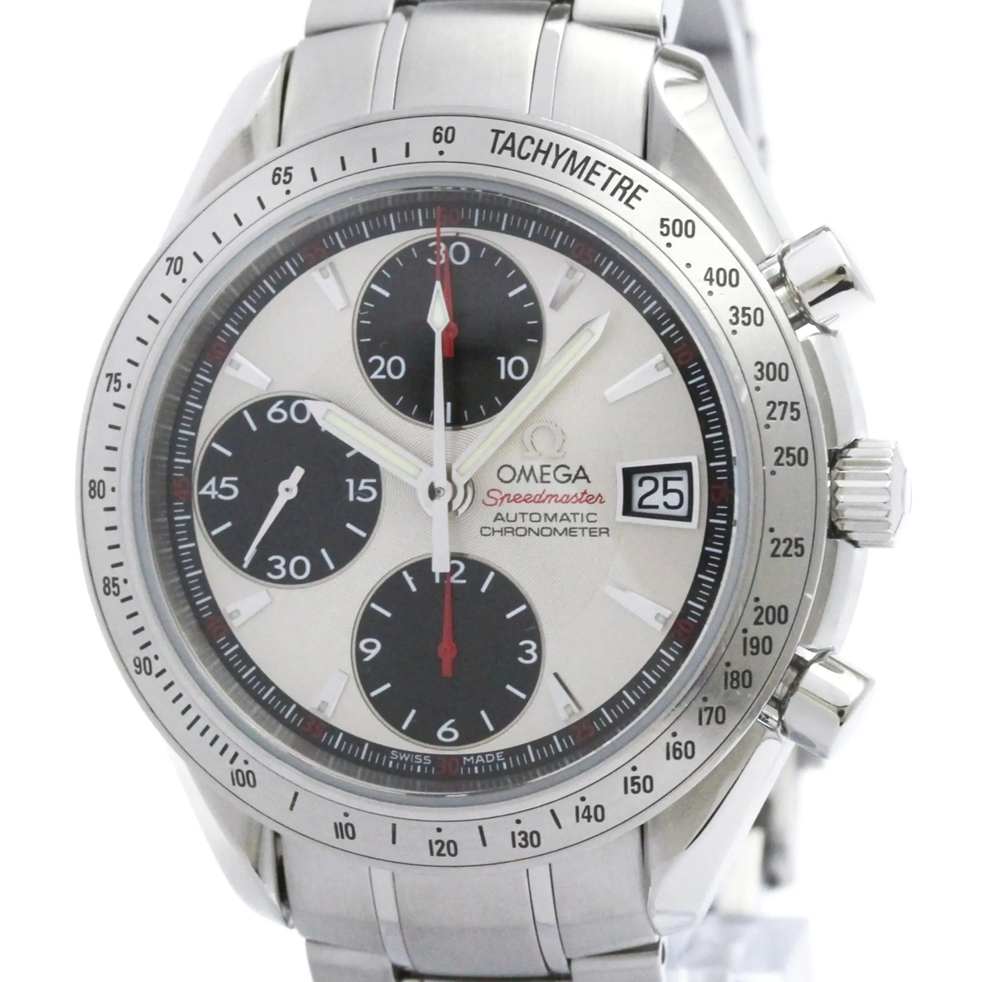 Omega Speedmaster Date Chronograph Automatic Stainless Steel Watch (Pre-Owned)