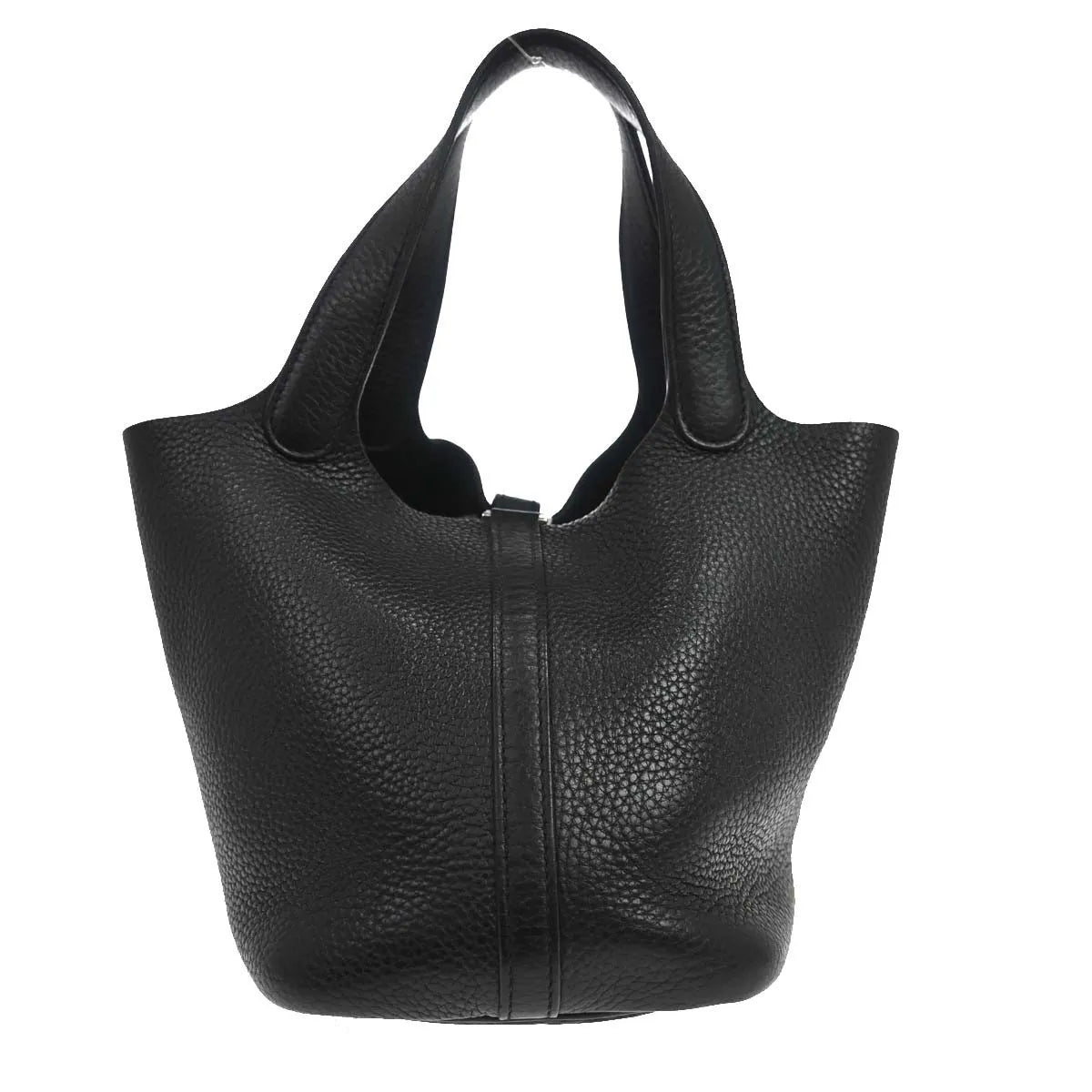 Hermes Picotin Lock Clemence Black Leather Handbag (Pre-Owned)