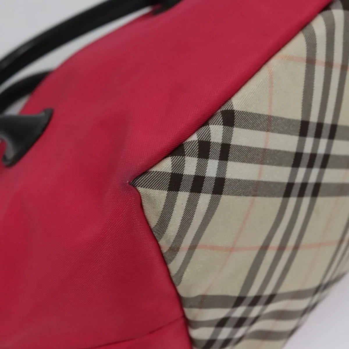 Burberry Blue Label Nylon Pink Nylon Tote Bag Bag (Pre-Owned)