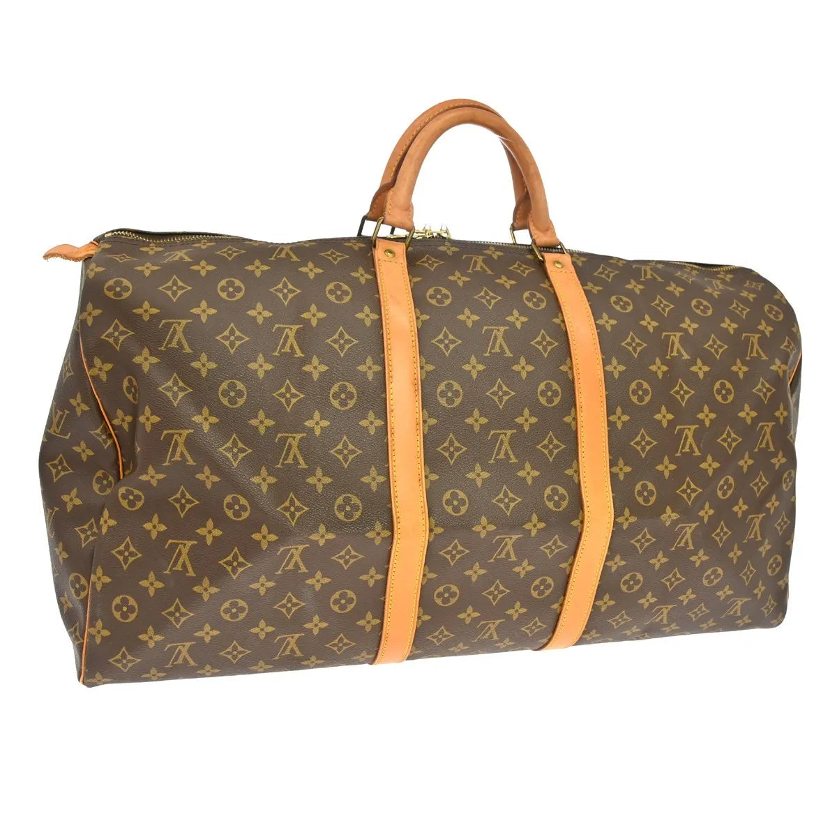 Louis Vuitton Keepall Monogram Brown Canvas Travel Bag Bag (Pre-Owned)