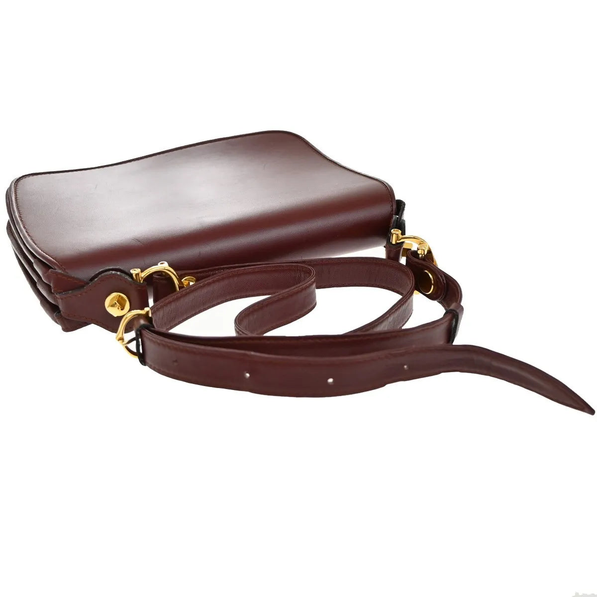 Cartier Must De Cartier Leather Red Leather Shoulder Bag Bag (Pre-Owned)
