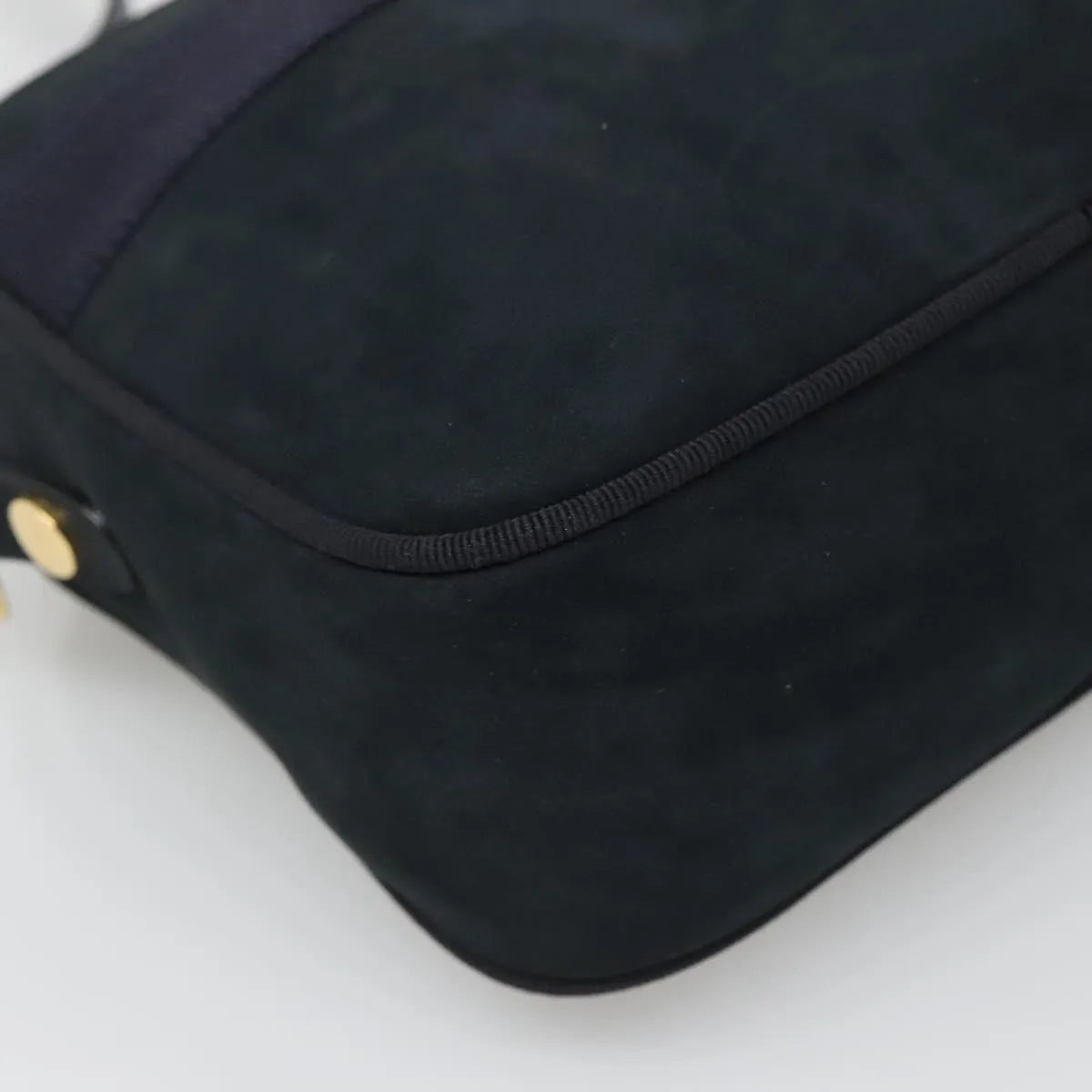 Salvatore Ferragamo Vara Bow Camera Suede Navy Suede Shoulder Bag Bag (Pre-Owned)