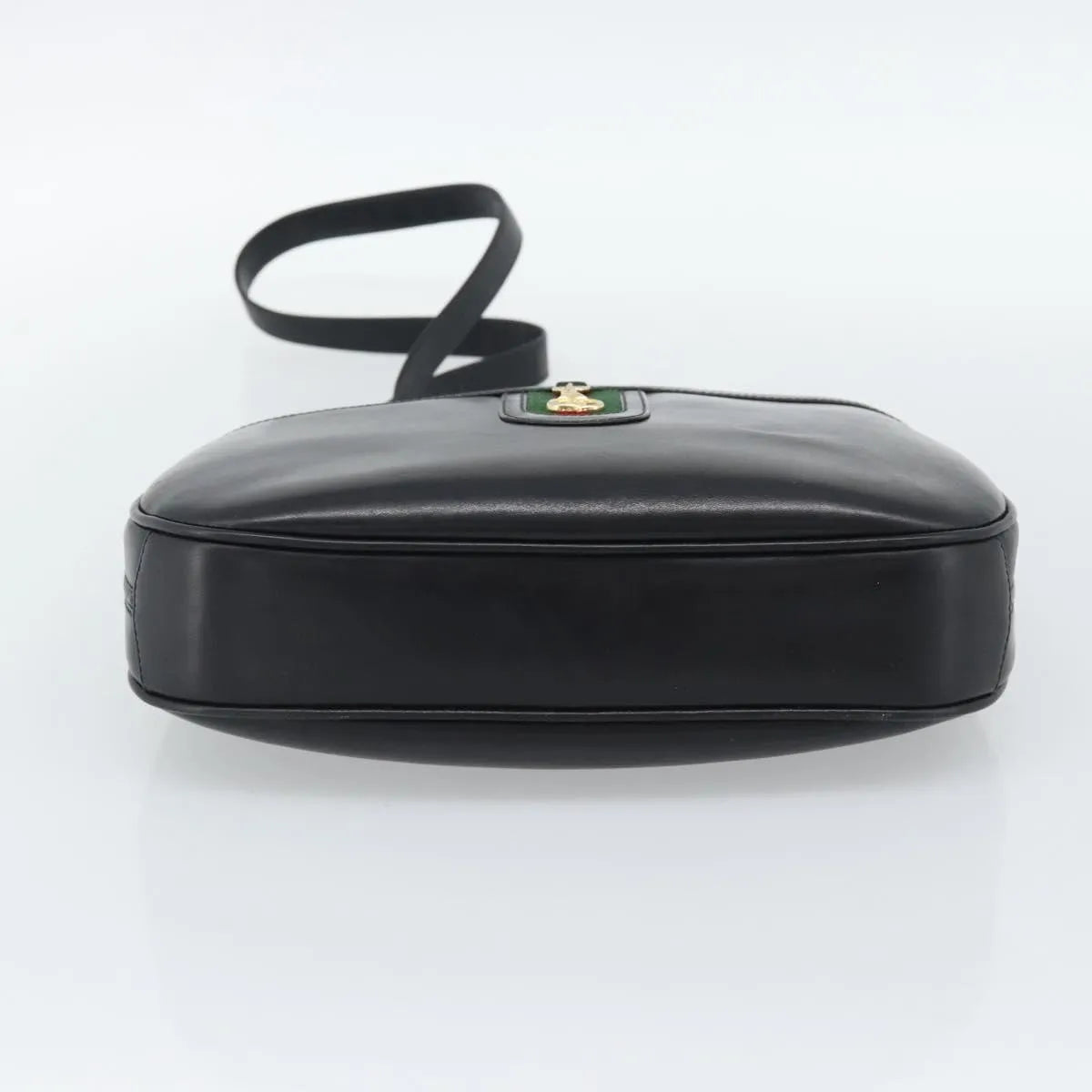 Gucci Vintage Horsebit Leather Black Leather Shoulder Bag Bag (Pre-Owned)