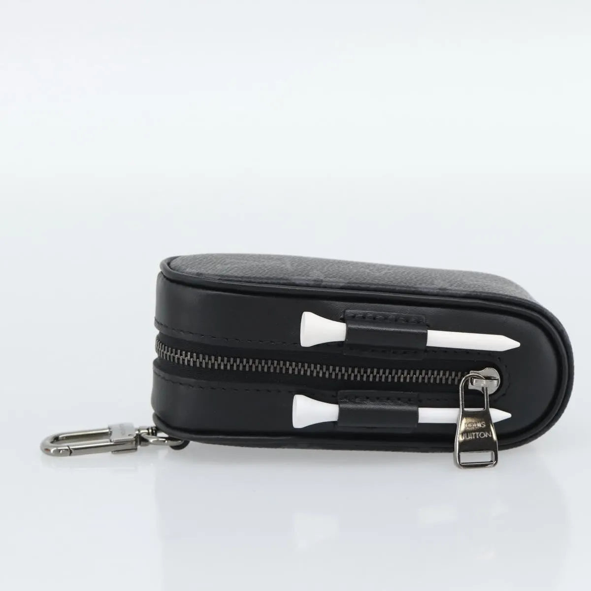 Louis Vuitton Golf Ball Case Monogram Black Canvas Clutche & Pouche Bag (Pre-Owned)