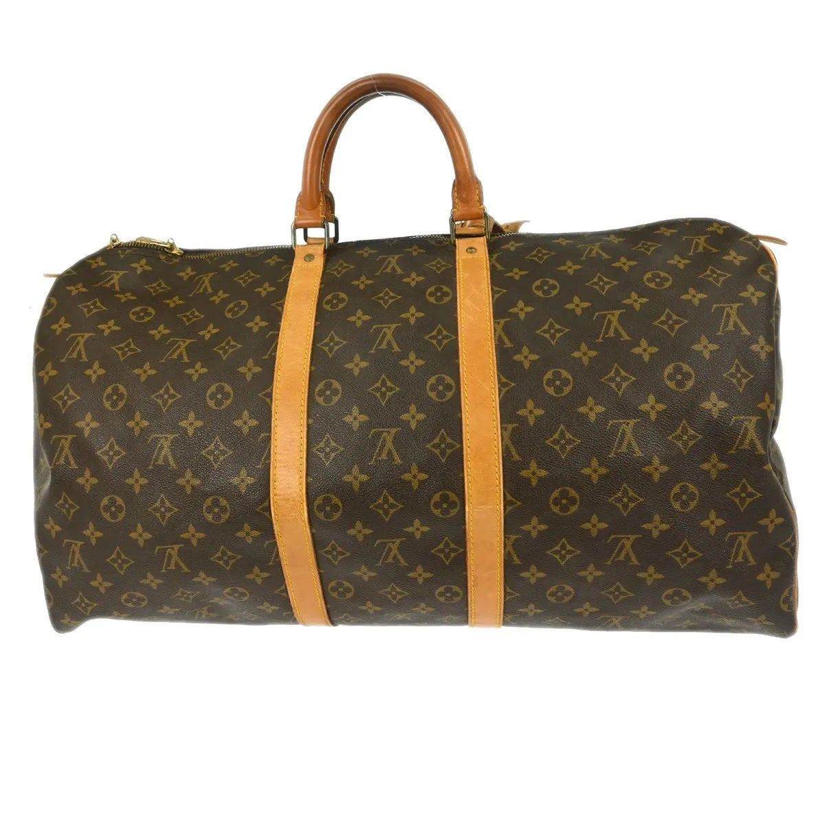 Louis Vuitton Keepall Bag Monogram Canvas Brown Canvas Travel Bag Bag (Pre-Owned)