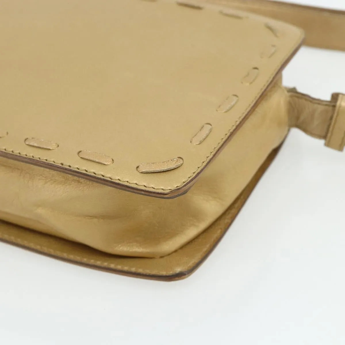Bottega Veneta Vintage Leather Gold Leather Shoulder Bag Bag (Pre-Owned)