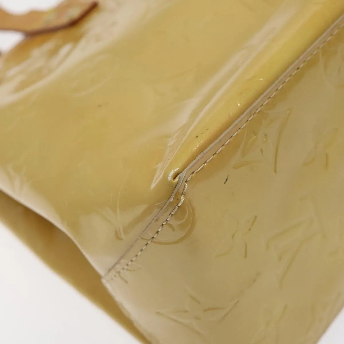 Louis Vuitton Reade Monogram Vernis Beige Patent_Leather Handbag (Pre-Owned)