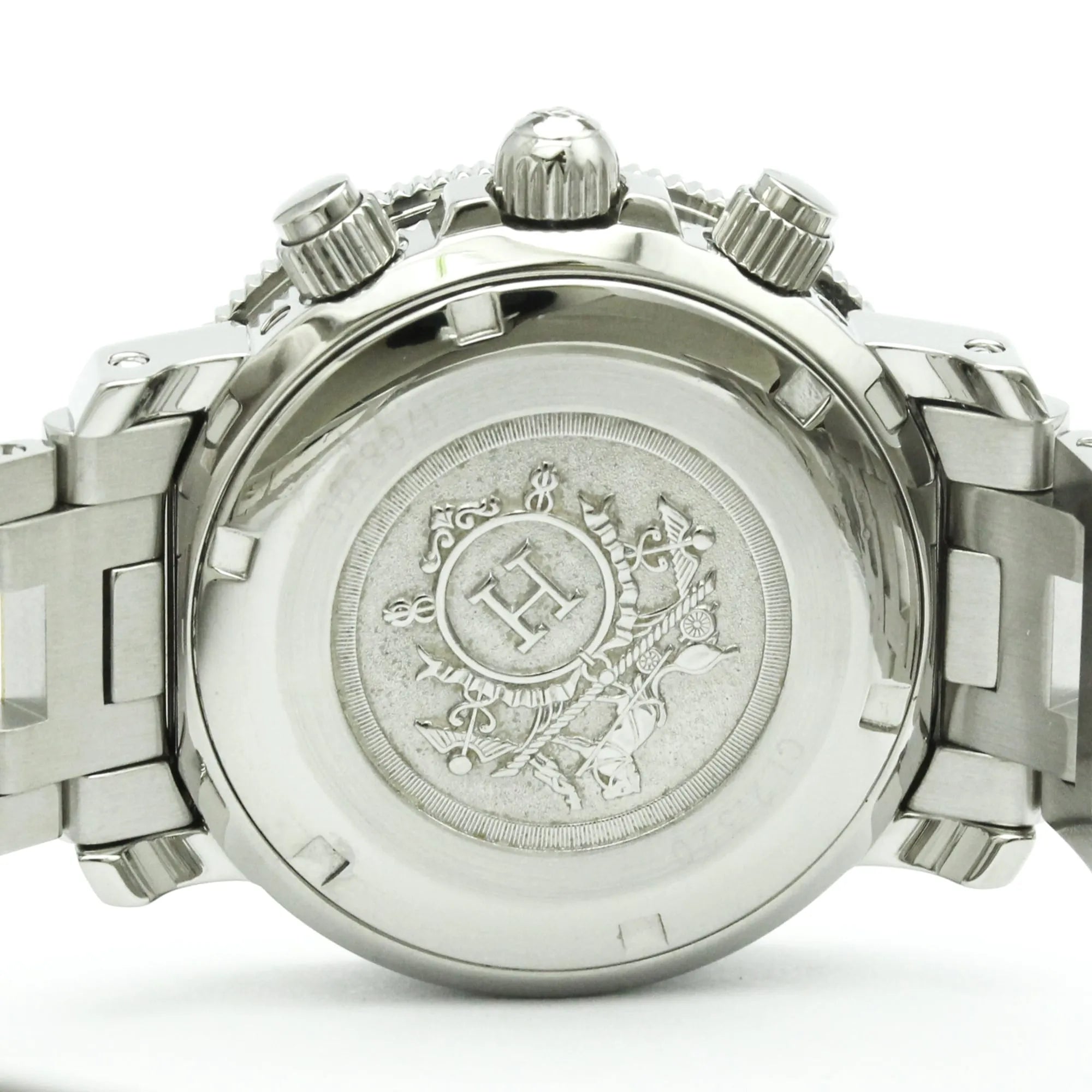 Hermes Clipper Quartz Stainless Steel With Plated Metal Watch (Pre-Owned)