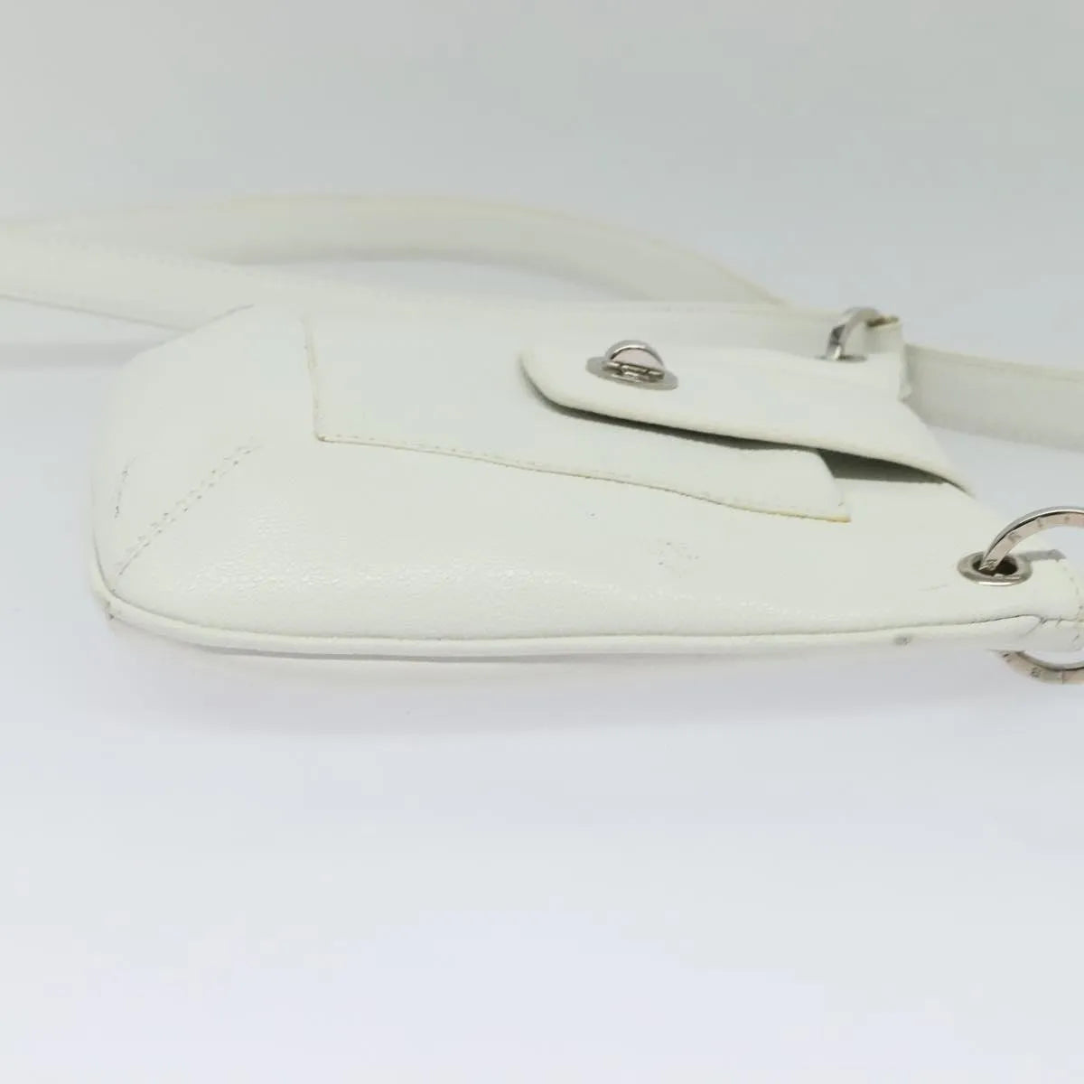 Bvlgari Vintage Leather White Leather Shoulder Bag Bag (Pre-Owned)
