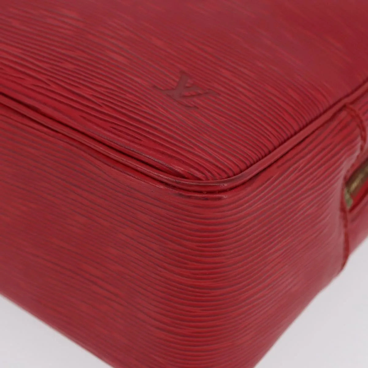 Louis Vuitton Trousse Toiletry Monogram Canvas Red Leather Clutche & Pouche Bag (Pre-Owned)
