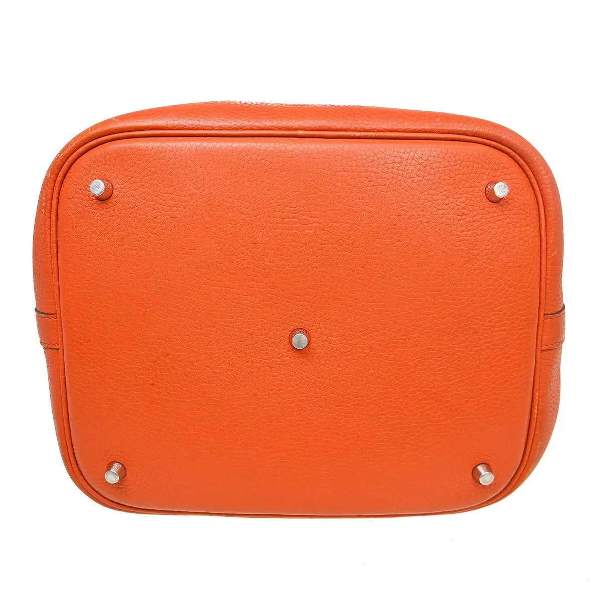 Hermes Picotin Clemence Orange Leather Handbag (Pre-Owned)