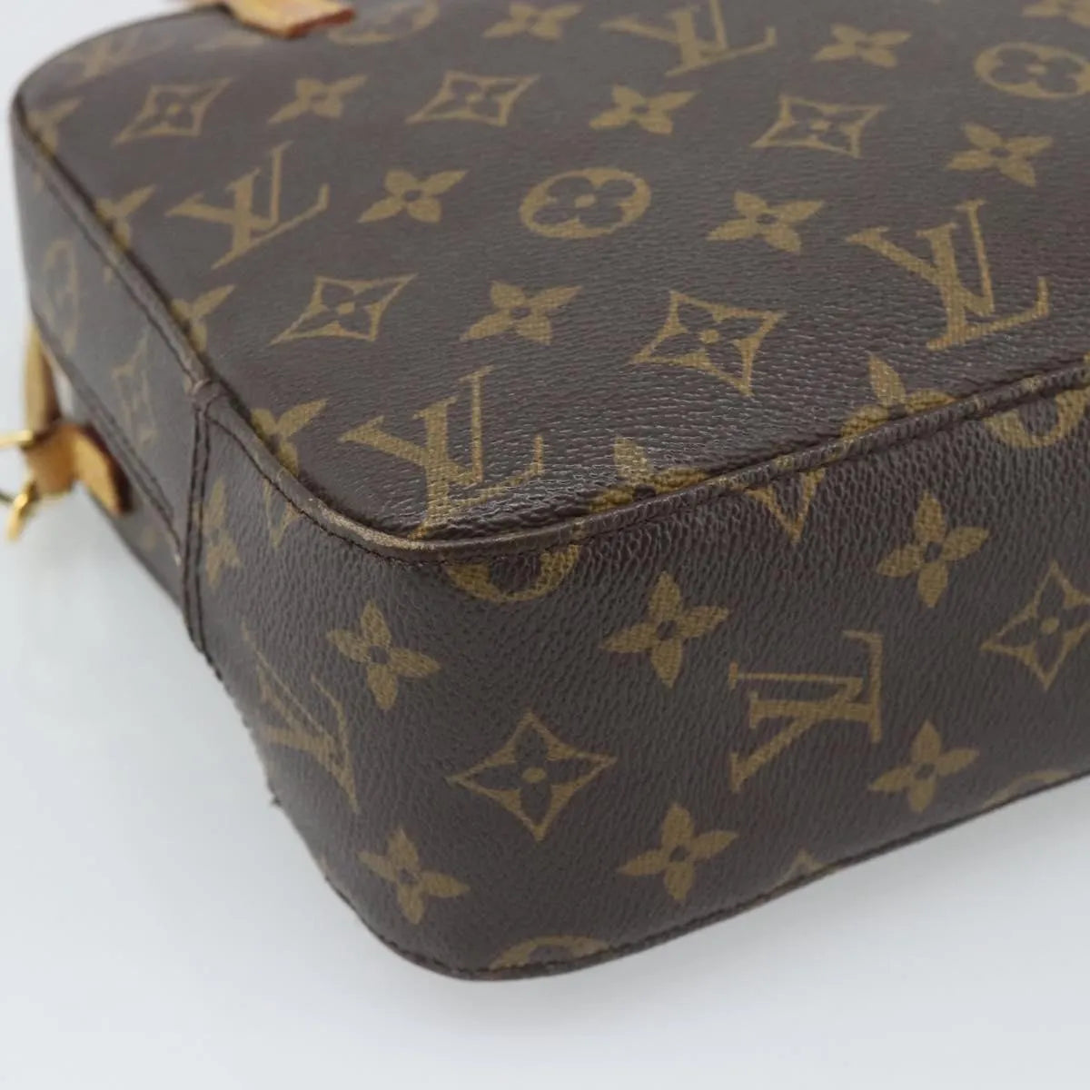 Louis Vuitton Spontini Monogram Canvas Brown Canvas Handbag (Pre-Owned)
