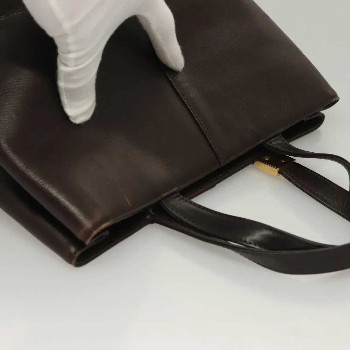 Burberry Vintage Leather Brown Leather Handbag (Pre-Owned)