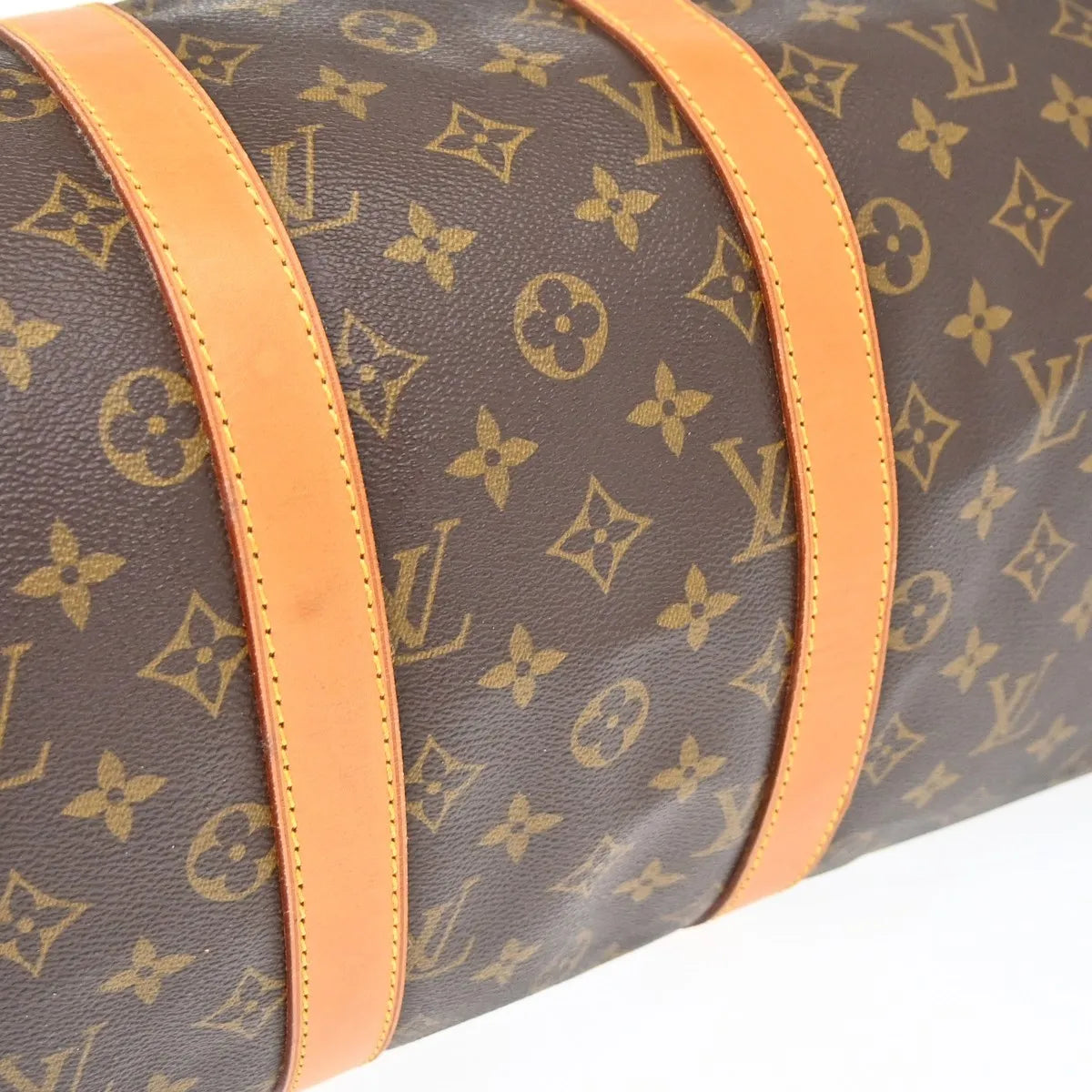 Louis Vuitton Keepall Monogram Brown Canvas Travel Bag Bag (Pre-Owned)