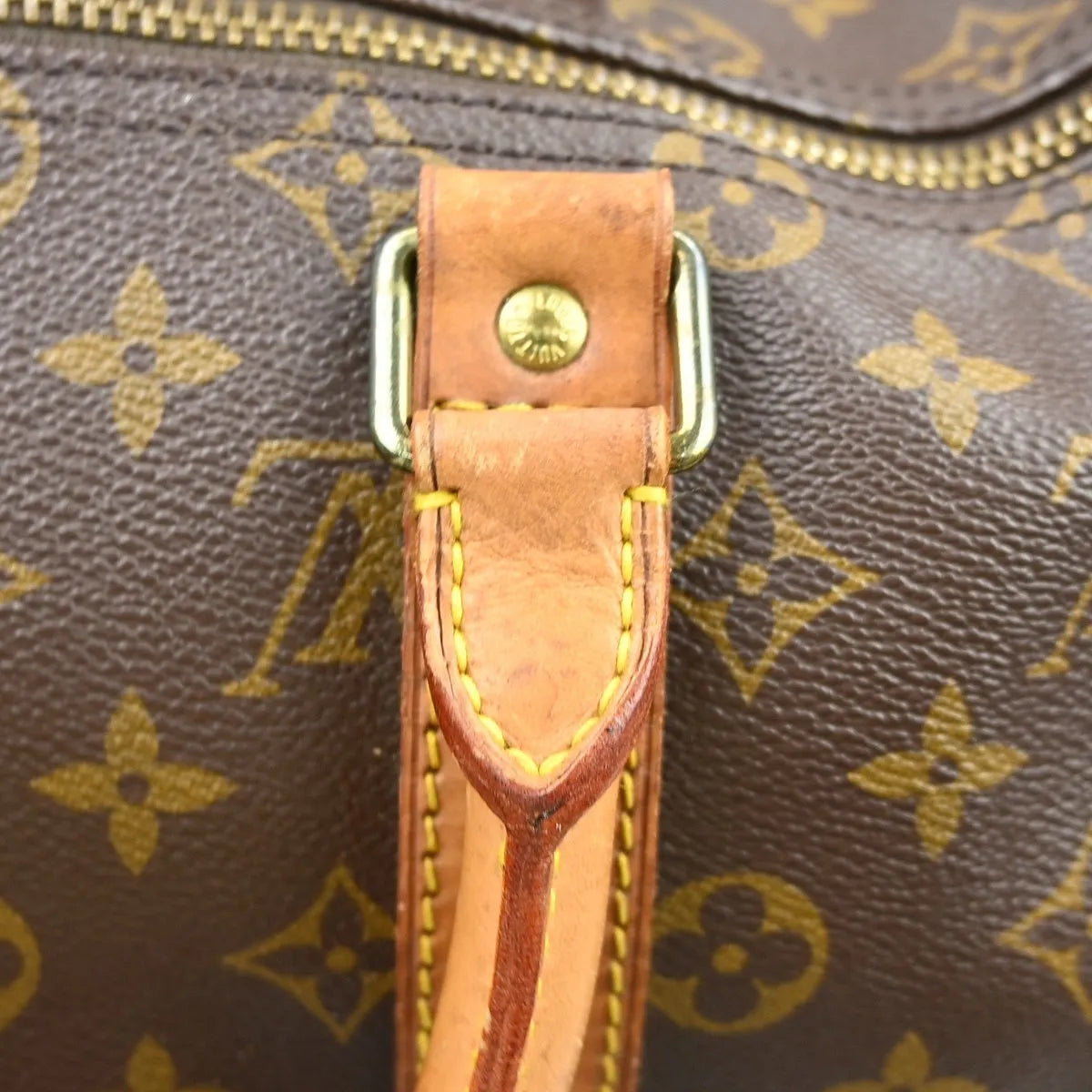 Louis Vuitton Keepall Bag Monogram Canvas Brown Canvas Travel Bag Bag (Pre-Owned)