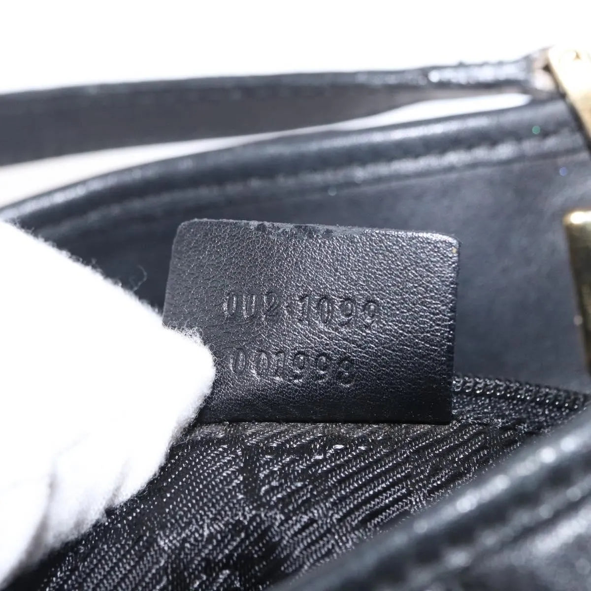 Gucci Vintage Tote Leather Black Leather Tote Bag Bag (Pre-Owned)