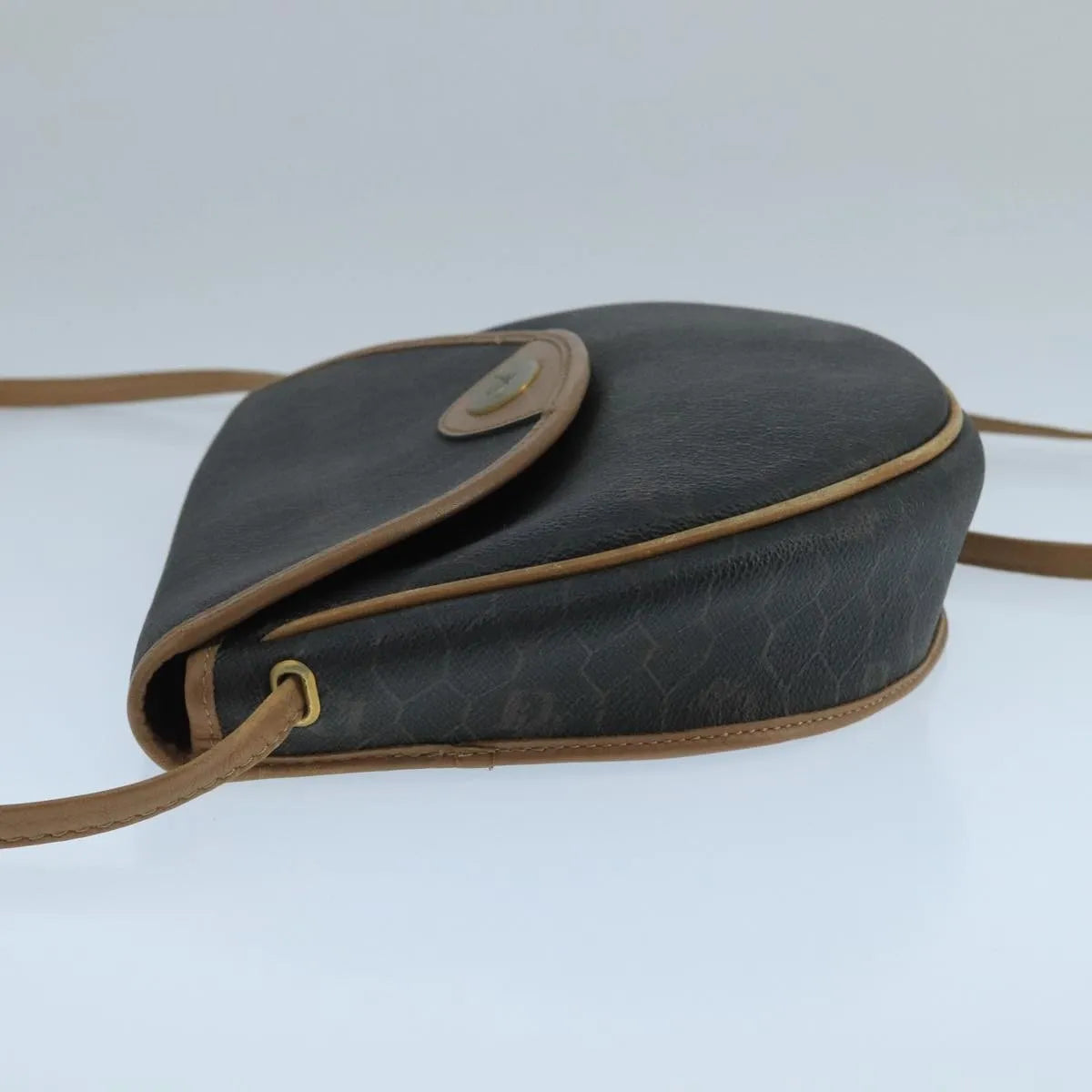 Christian Dior Vintage Honeycomb Flap Canvas And Leather Black Pvc Shoulder Bag Bag (Pre-Owned)