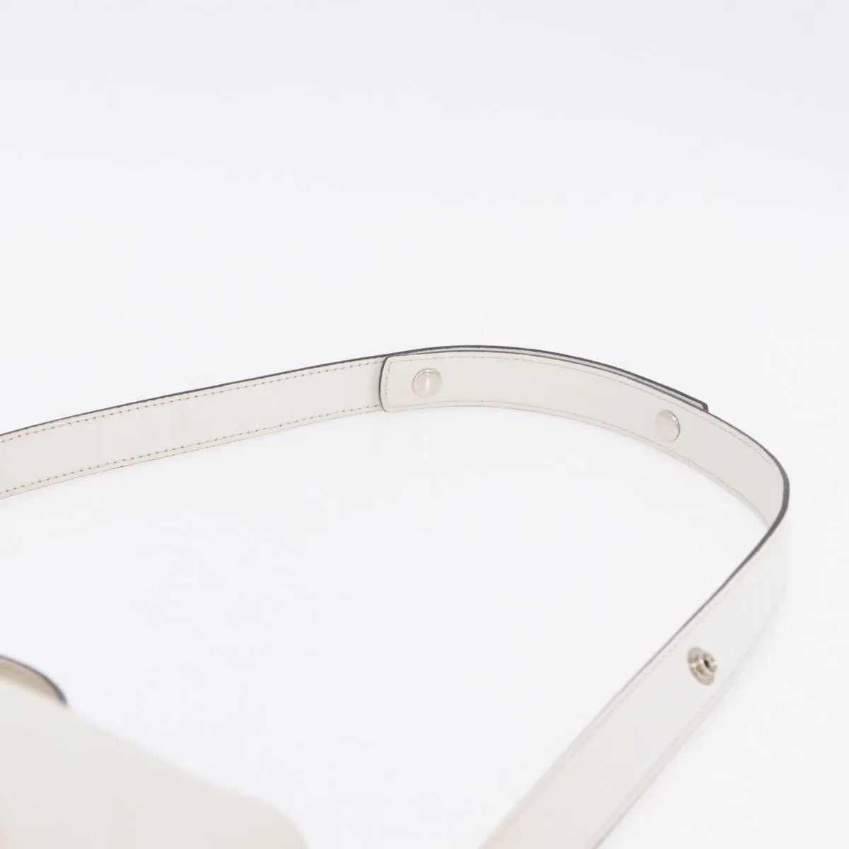 Fendi By The Way Satchel M White Leather Crossbody Bag Bag (Pre-Owned)